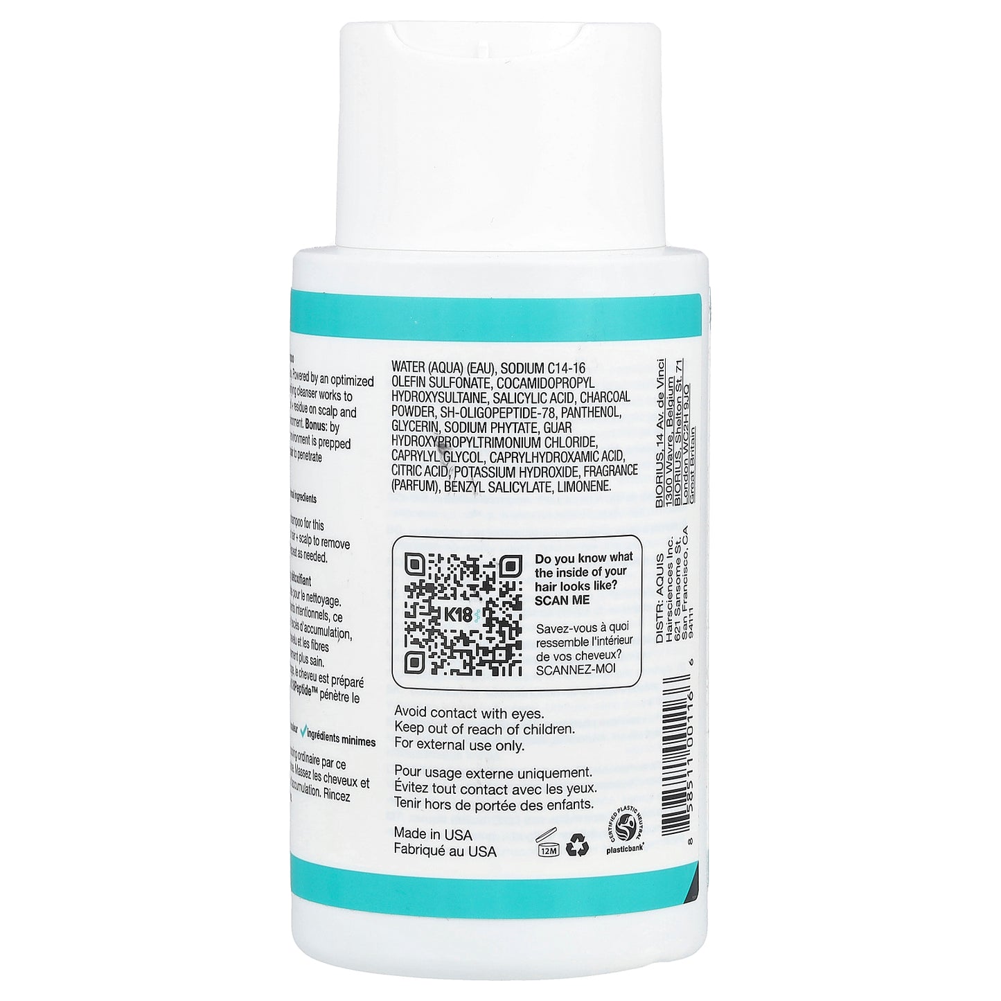 K18, Peptide Prep™, Detox Shampoo, 8.5 fl oz (250 ml)