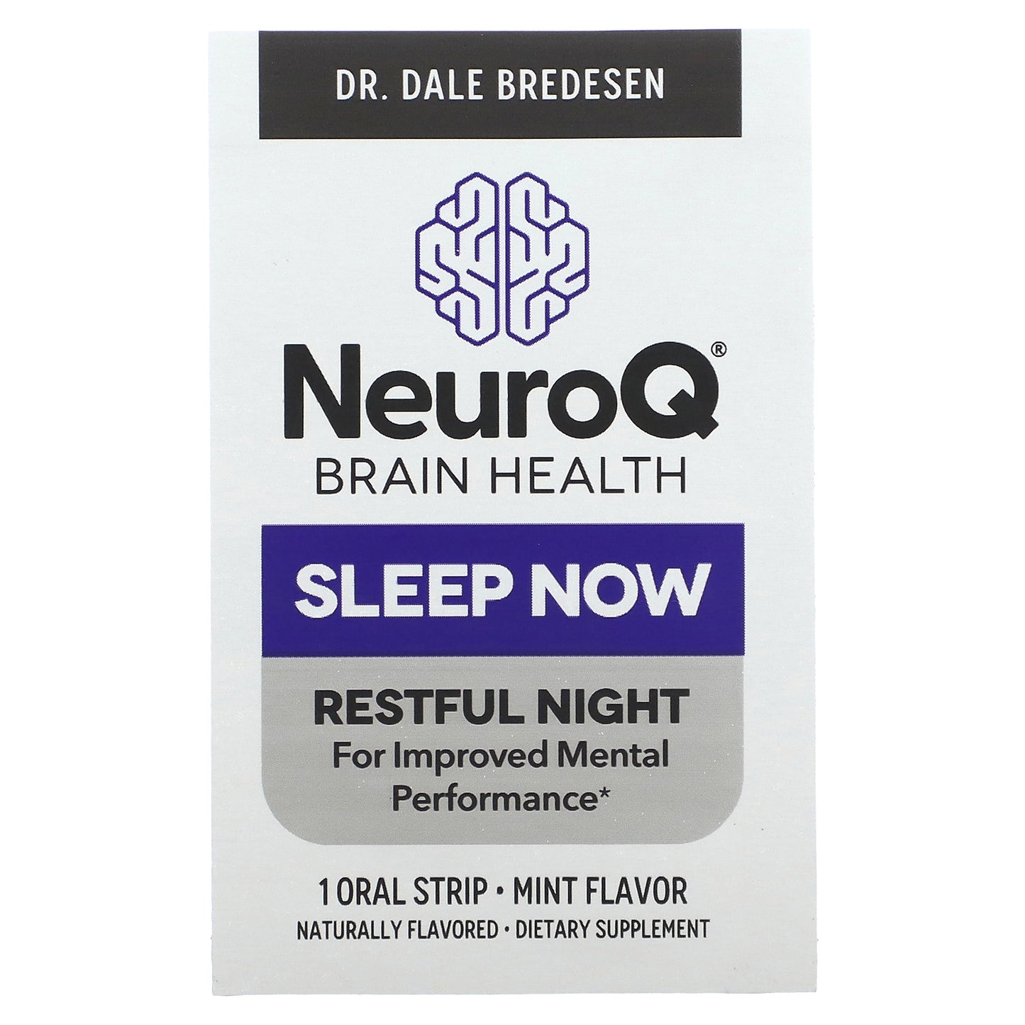 LifeSeasons, NeuroQ Brain Health, Sleep Now, Mint, 30 Oral Strips