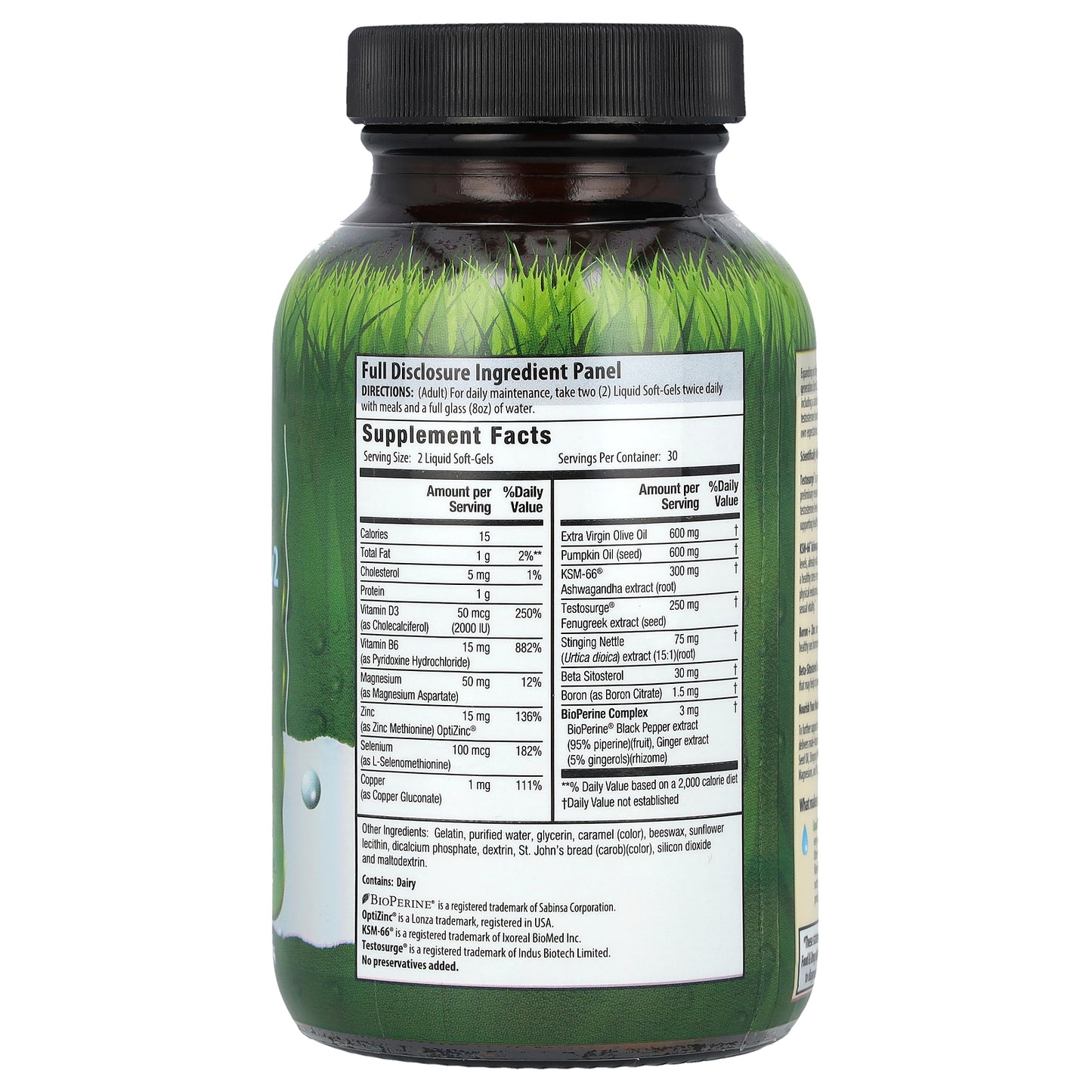 Irwin Naturals, Next Level, Testosterone UP v2, 60 Liquid Soft-Gels