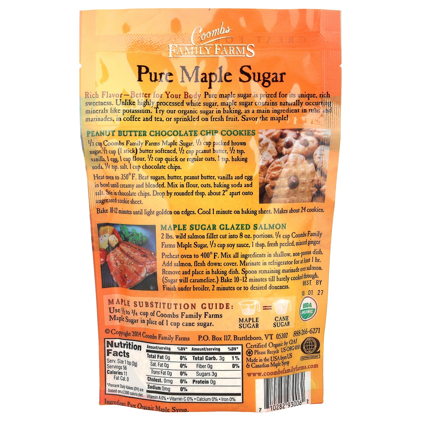 Coombs Family Farms, Organic Pure Maple Sugar, 6 oz (170.1 g)