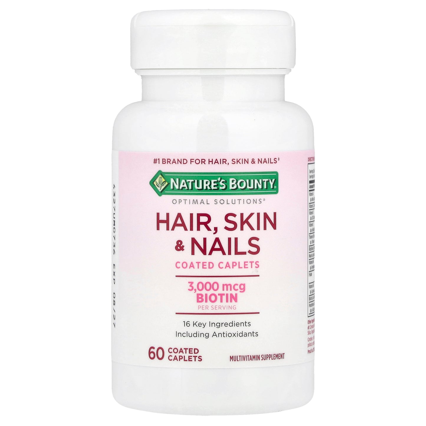 Nature's Bounty, Optimal Solutions®, Hair, Skin & Nails, 60 Coated Caplets