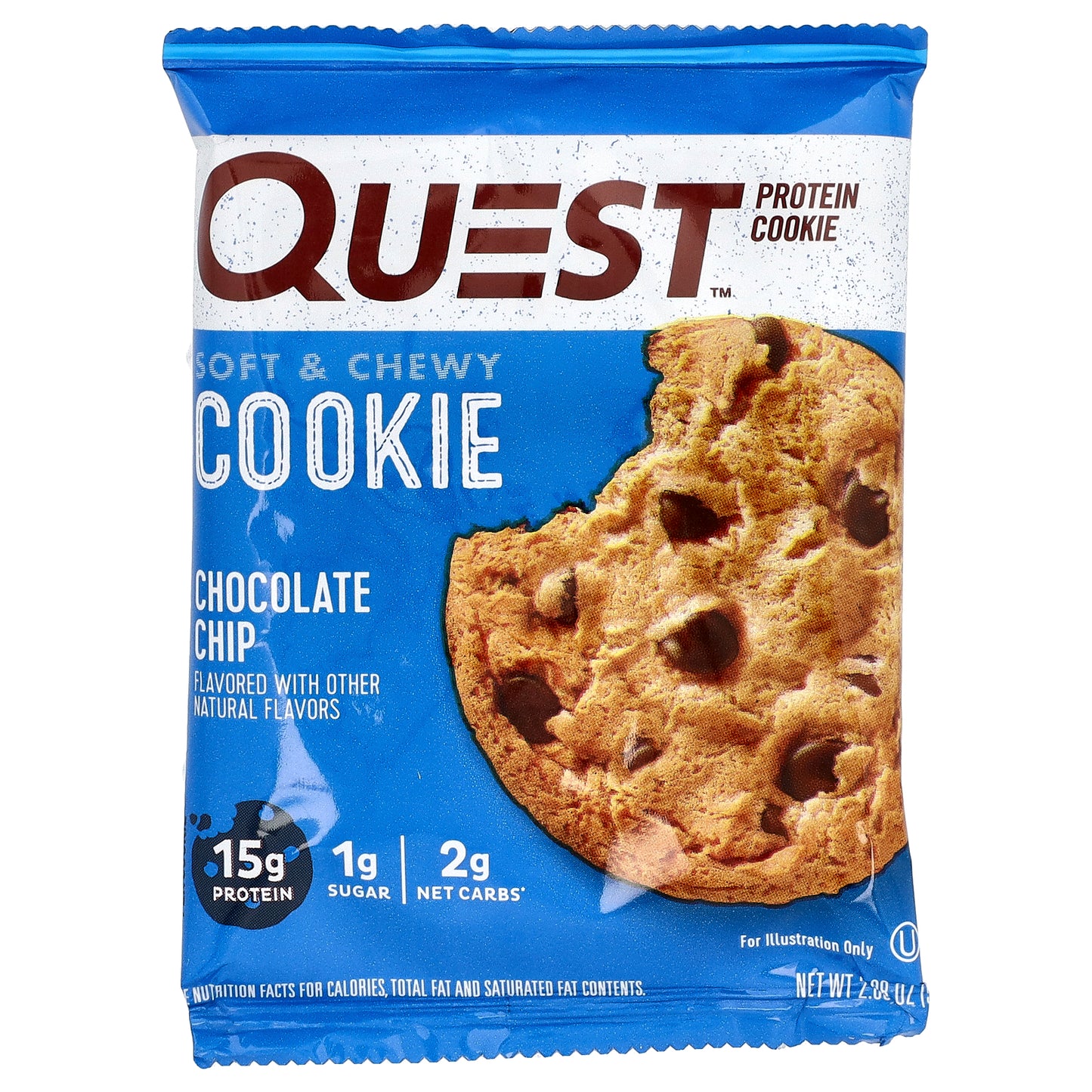 Quest Nutrition, Protein Cookie, Chocolate Chip, 12 Cookies, 2.08 oz (59 g) Each