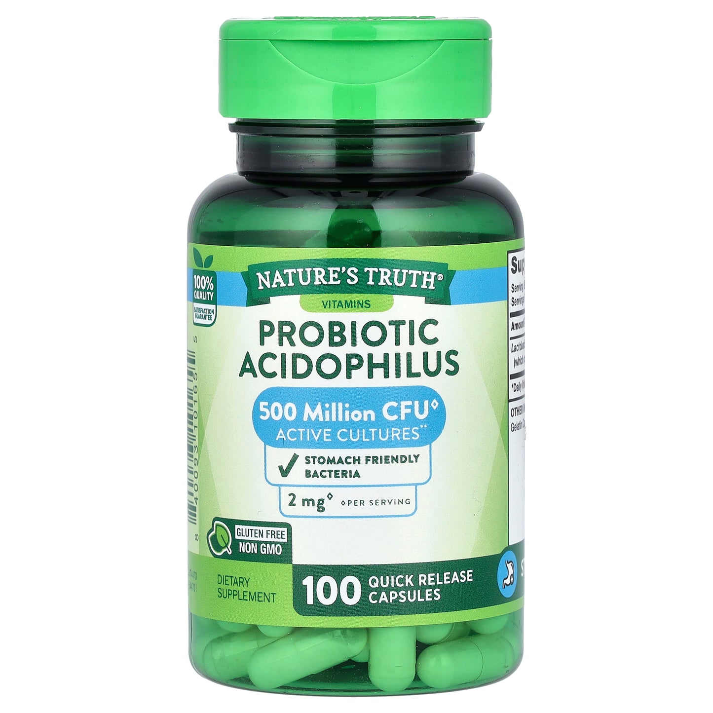 Nature's Truth, Probiotic Acidophilus, 100 Quick Release Capsules (1 mg per Capsule)