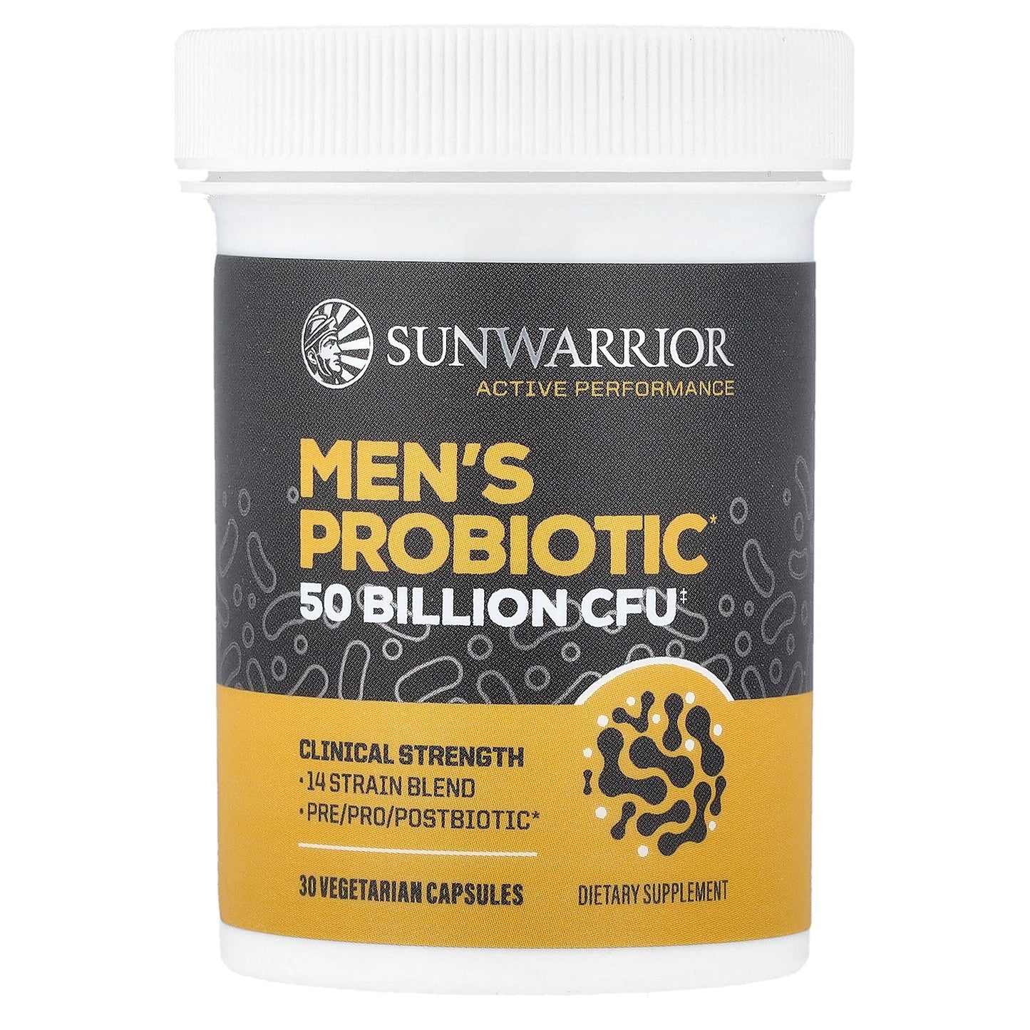 Sunwarrior, Men's Probiotic, 30 Vegetarian Capsules