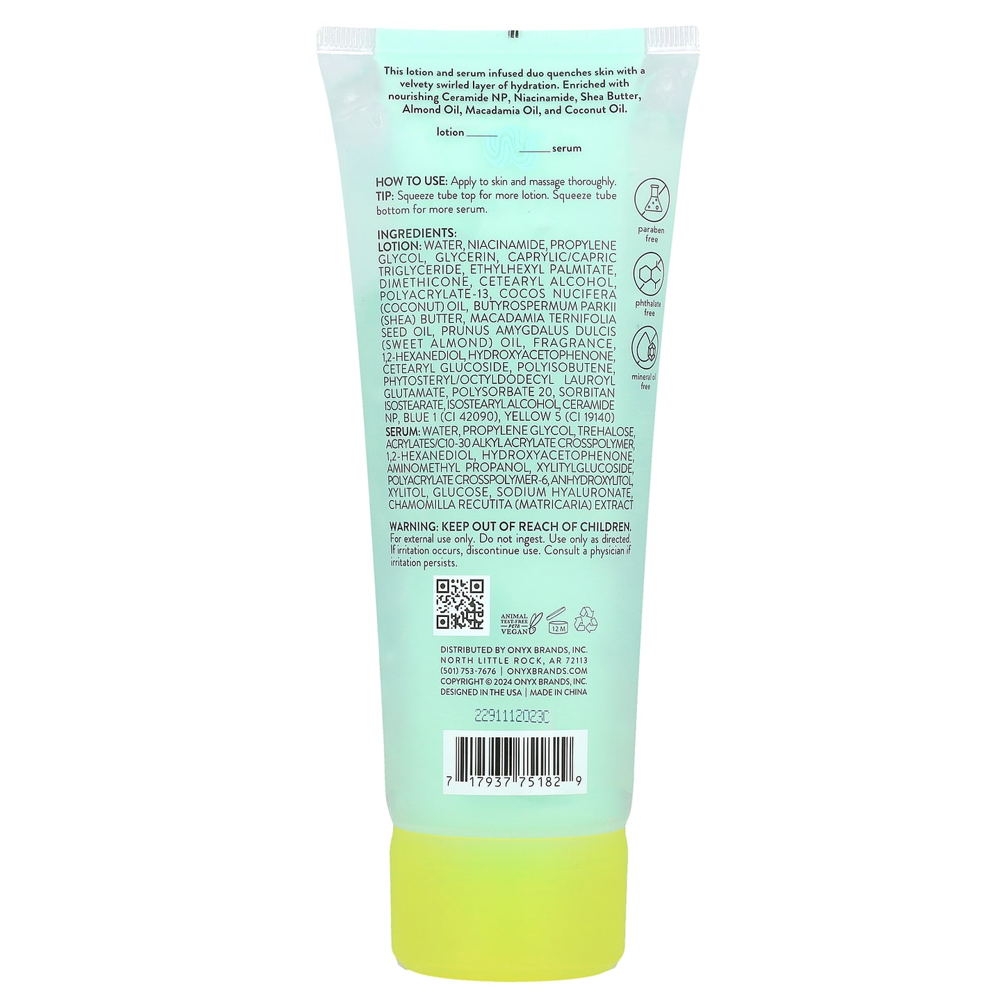 Onyx Professional, Coconut Bliss, Hydrating Body Lotion & Serum Duo, Coconut & Vanilla, 7 fl oz (208 ml)