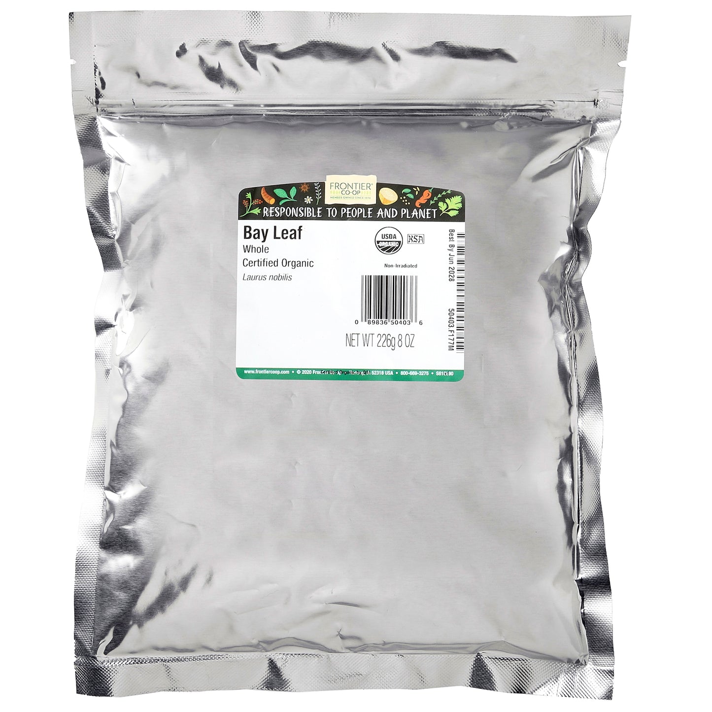 Frontier Co-op, Organic Bay Leaf, Whole, 8 oz (226 g)