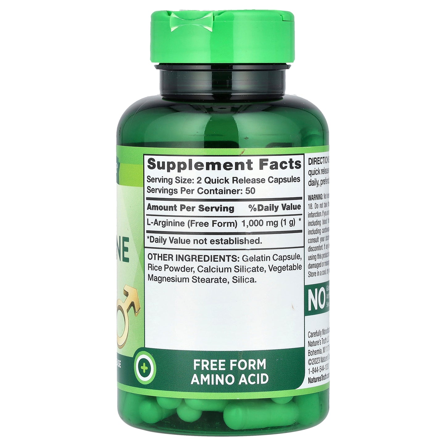 Nature's Truth, L-Arginine, 500 mg, 100 Quick Release Capsules