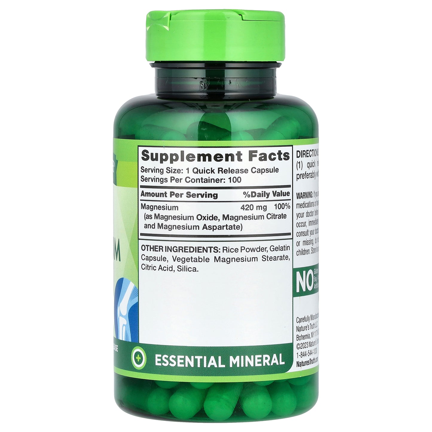 Nature's Truth, Triple Magnesium Complex, 100 Quick Release Capsules (420 mg per Capsule)