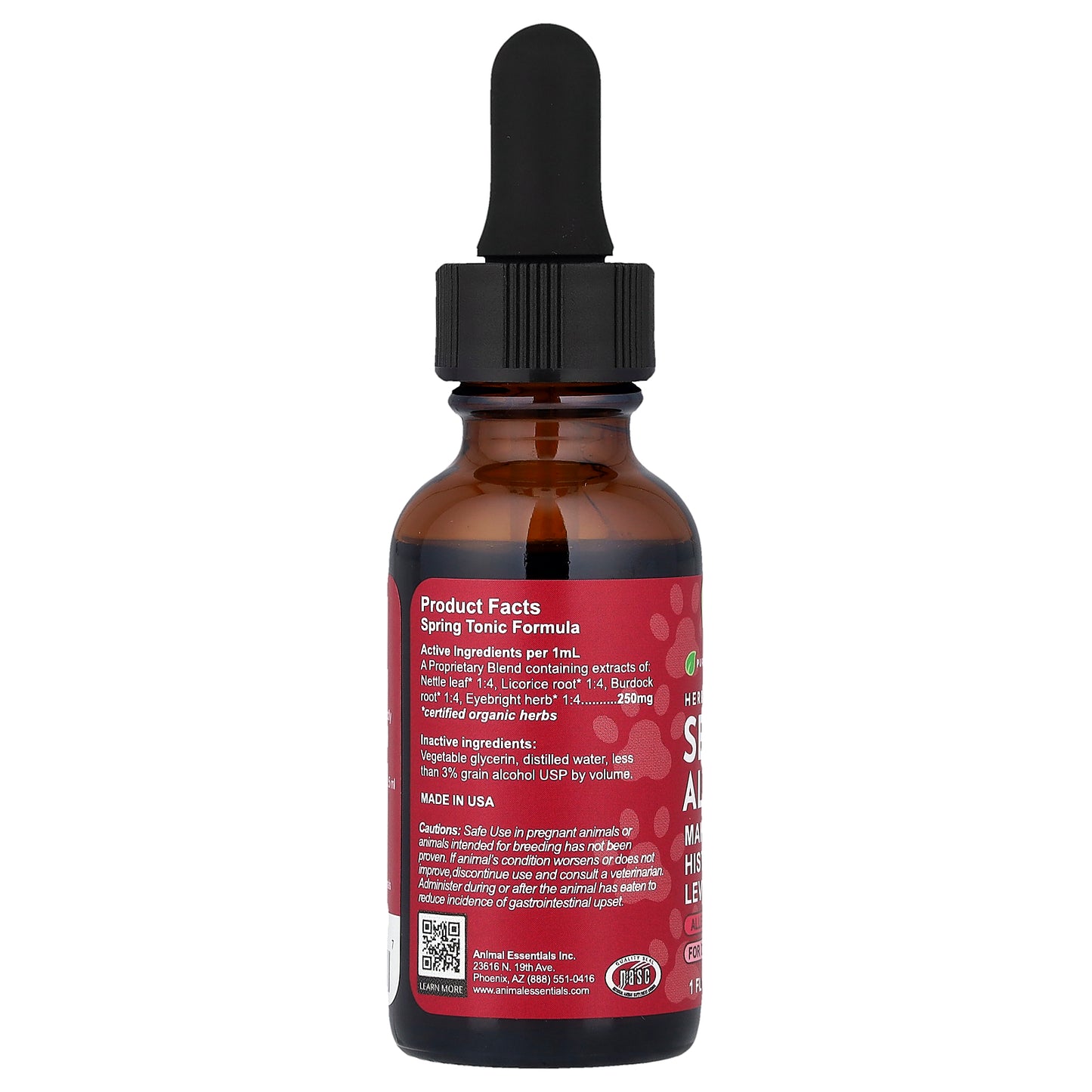 Animal Essentials, Seasonal Allergy, For Dogs & Cats, 1 fl oz (30 ml)