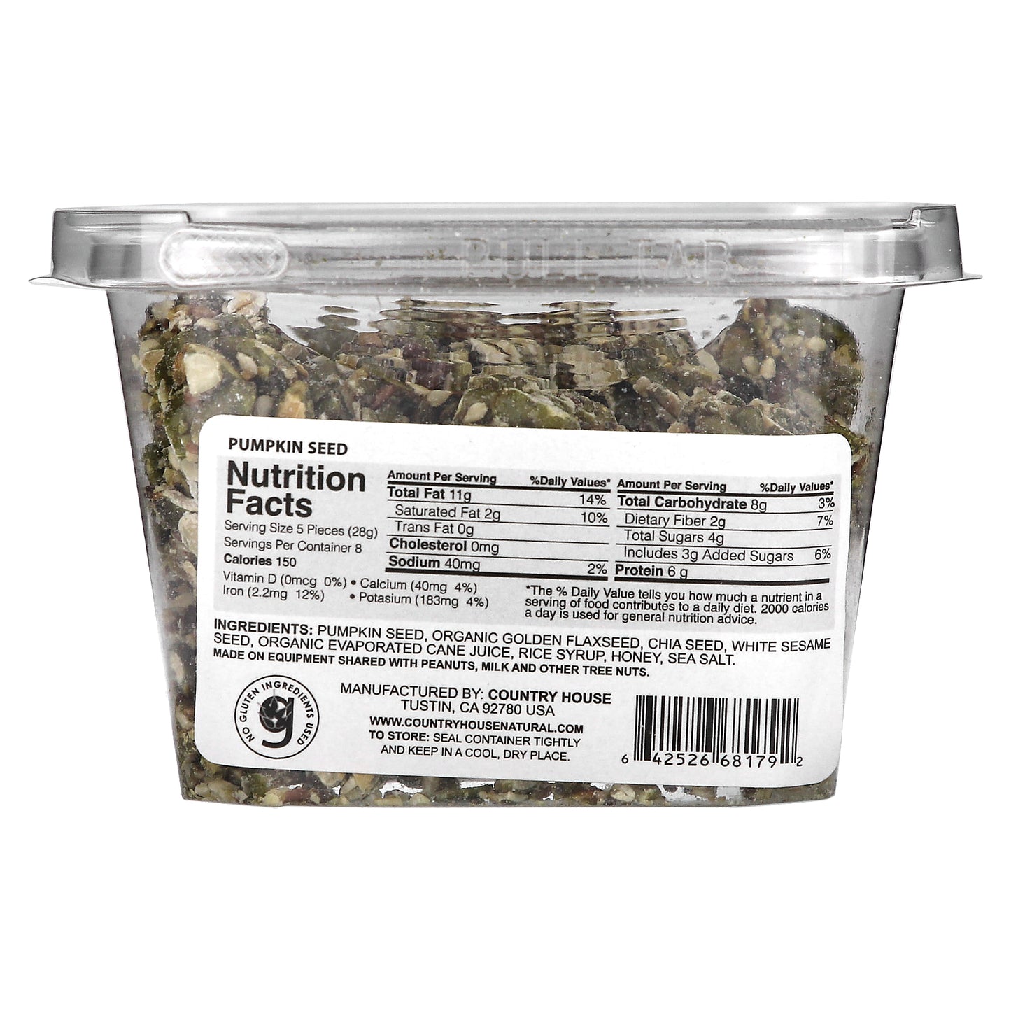 Country House, Pumpkin Seed, Chia + Flaxseed, 6.5 oz (184 g)