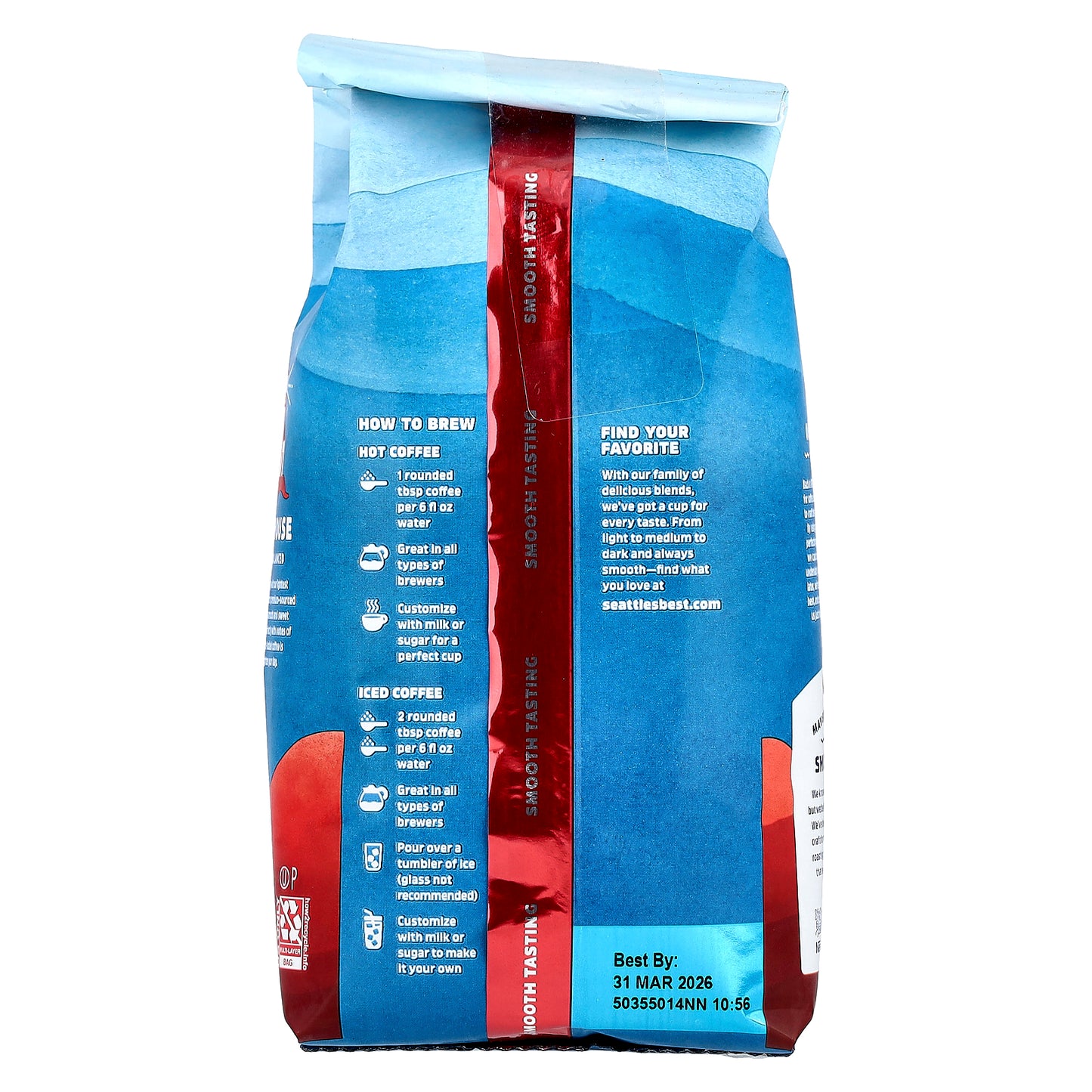 Seattle's Best Coffee, Lighthouse, Coffee, Ground, Light Roast, 12 oz (340 g)