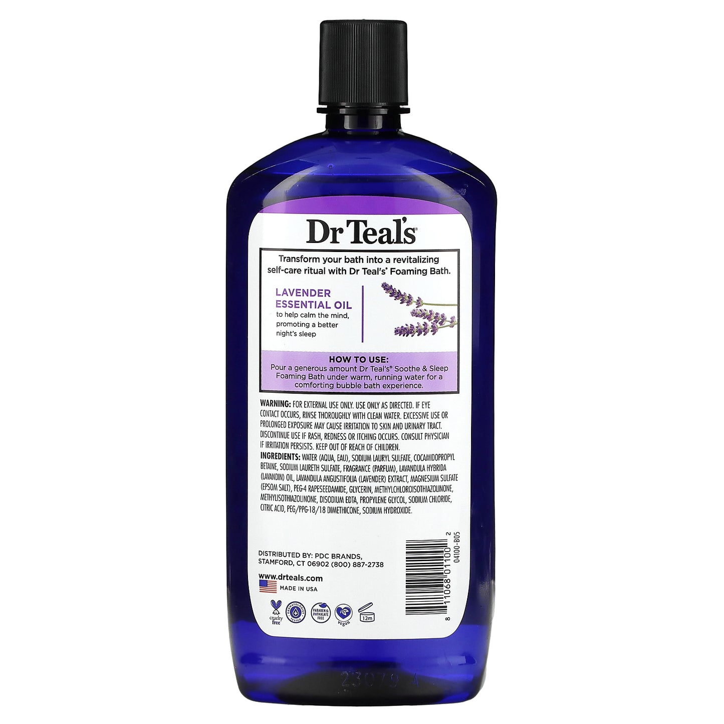 Dr. Teal's, Foaming Bath With Pure Epsom Salt, Lavender, 34 fl oz (1,000 ml)