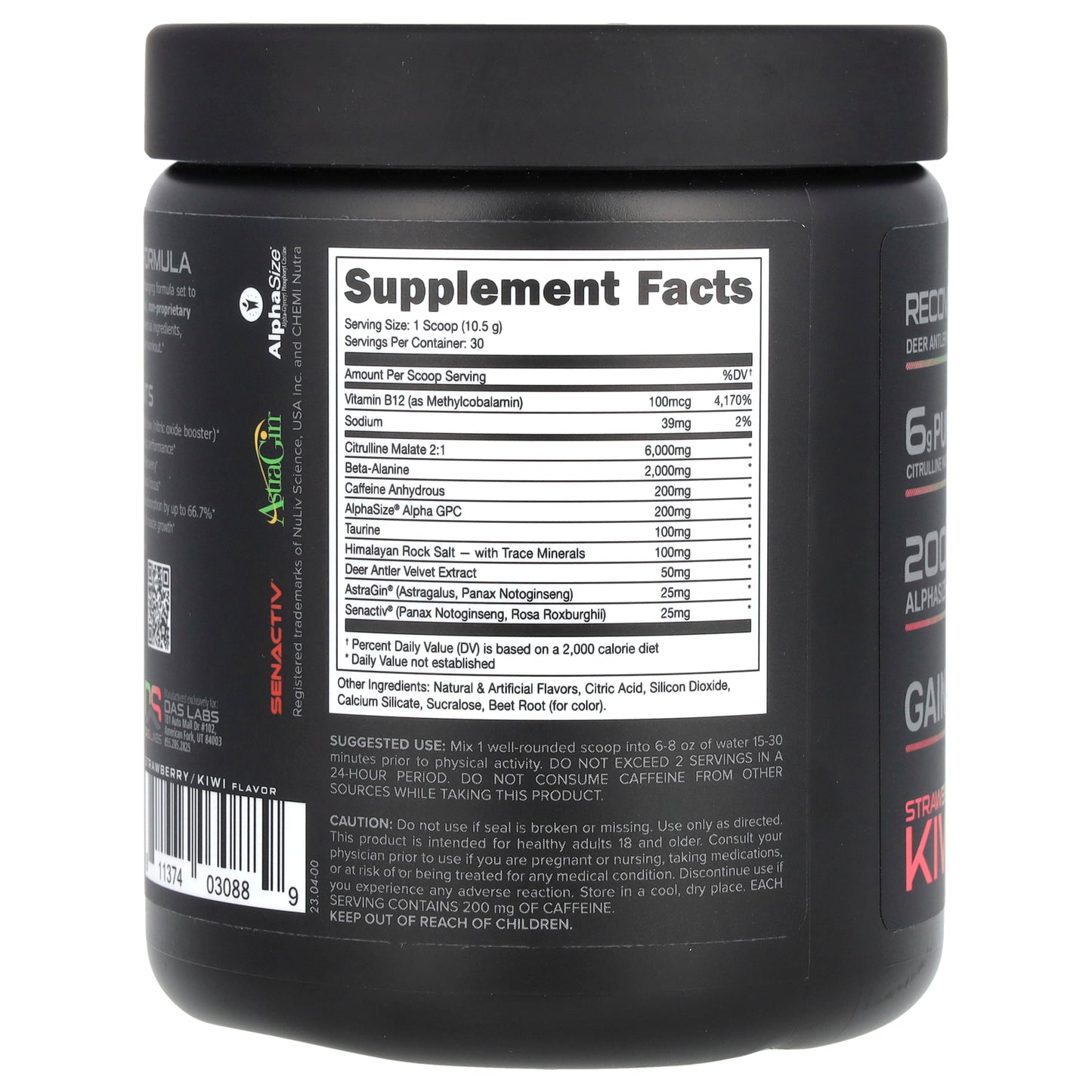 Bucked Up, Pre-Workout, Strawberry Kiwi, 11.1 oz (315 g)