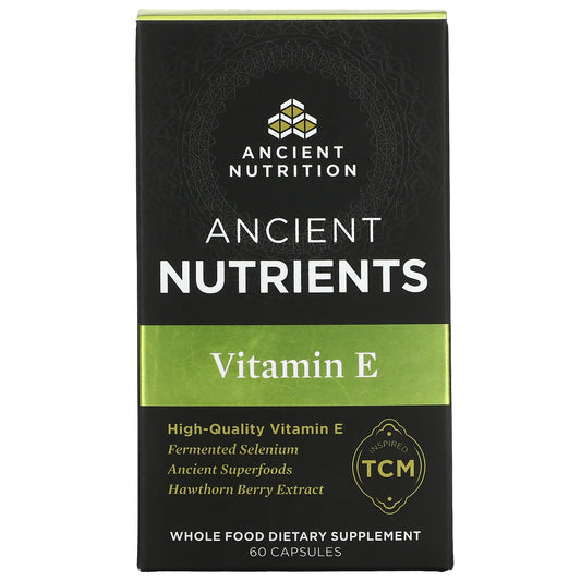 Ancient Nutrition, Vitamin E, 60 Capsules