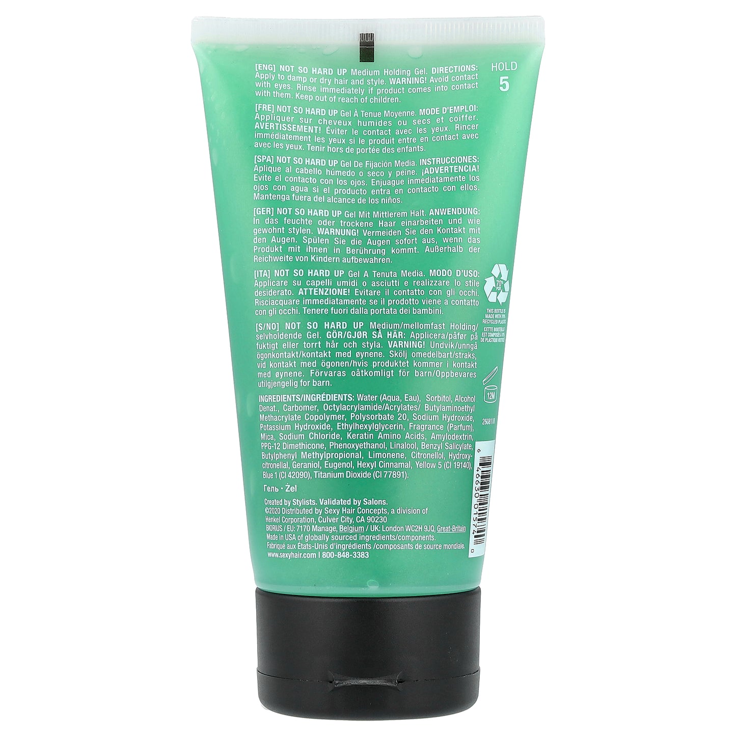 SexyHair, Style, Not So Hard Up, Medium Holding Gel, 5.1 fl oz (150 ml)