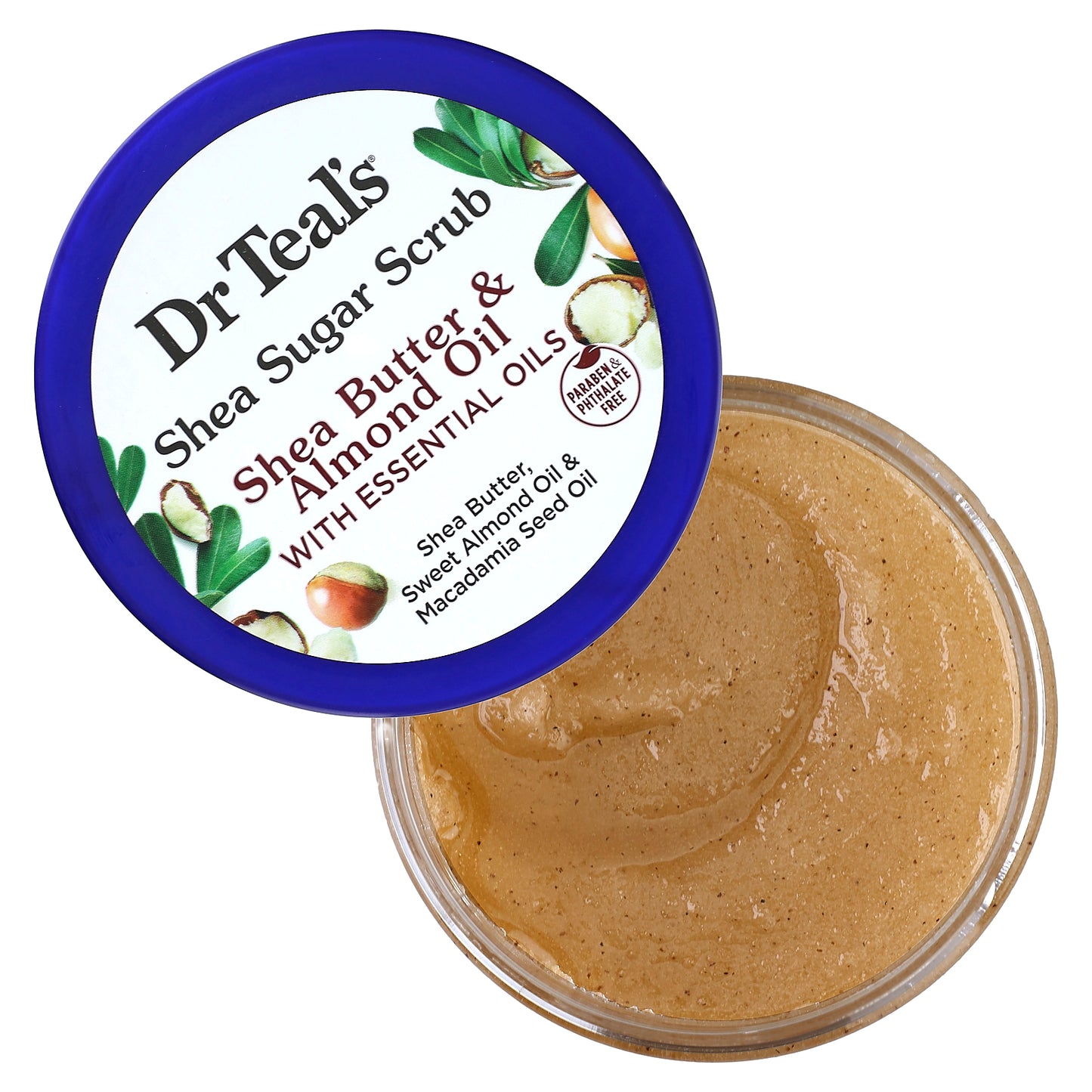 Dr. Teal's, Shea Sugar Scrub, Shea Butter & Almond Oil with Essential Oils, 19 oz (538 g)