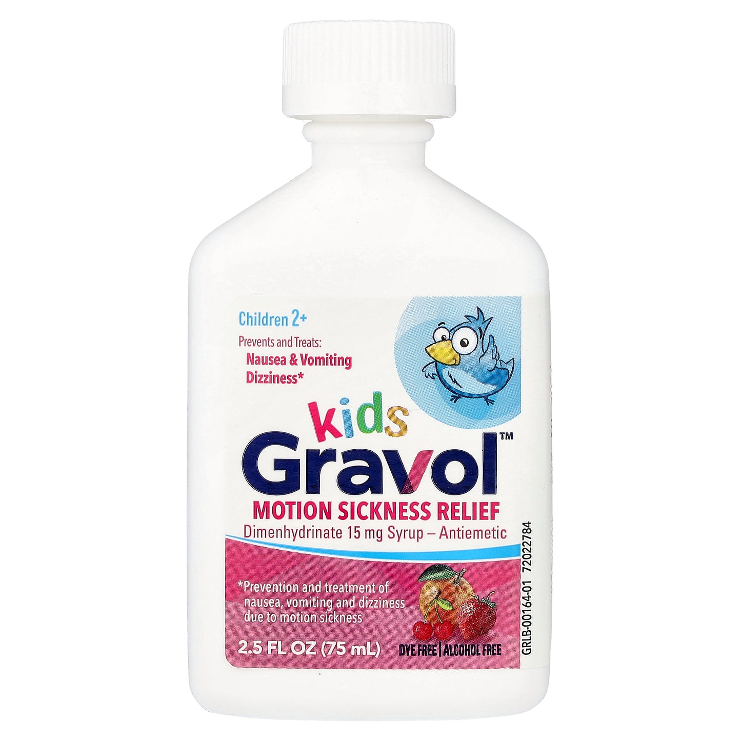 Gravol, Kids, Motion Sickness Relief, Children 2+, Mixed Fruit, 2.5 fl oz (75 ml)