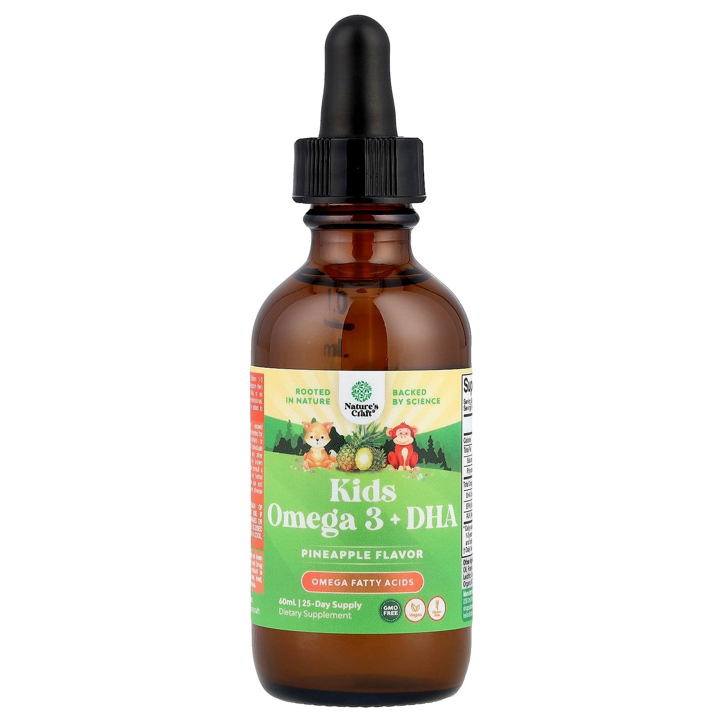 Nature's Craft, Kids Omega 3 + DHA, Pineapple, 2 fl oz (60 ml)