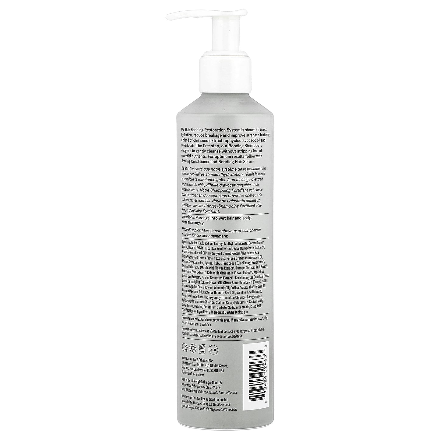 ACURE, Bonding Shampoo, For Damage, 8.5 fl oz (250 ml)