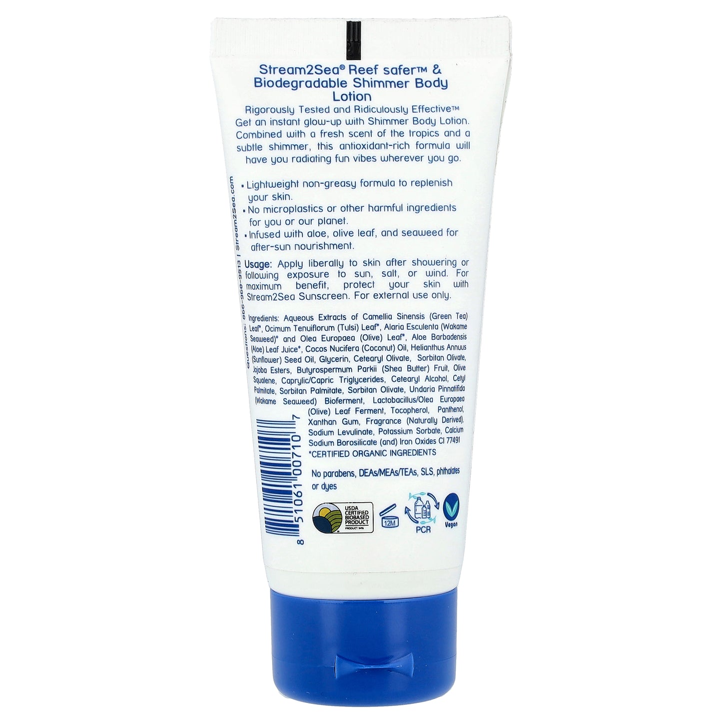 Stream2Sea, Shimmer Body Lotion, 3 fl oz (90 ml)