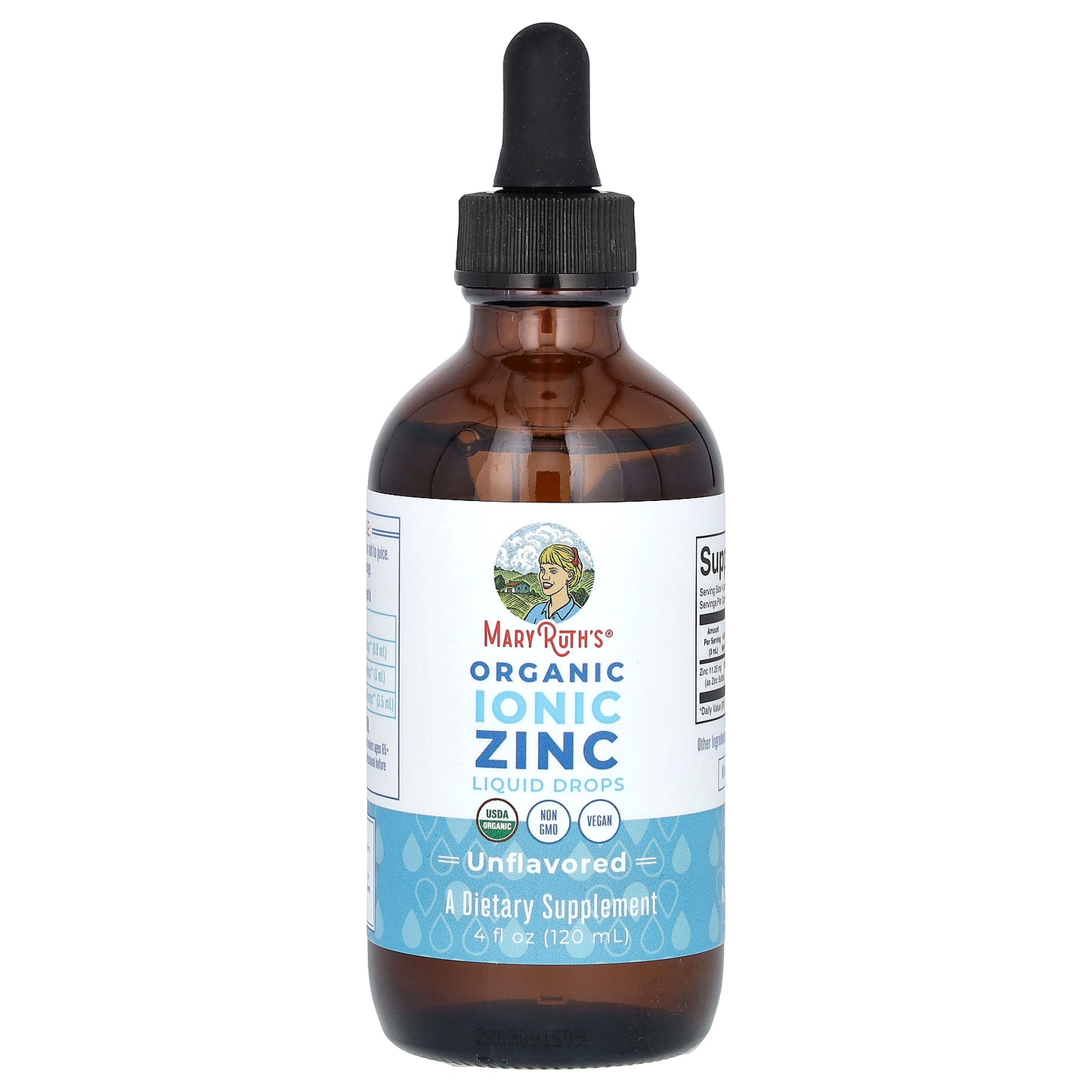 MaryRuth's, Organic Ionic Zinc Liquid Drops, Unflavored, 4 fl oz (120 ml)