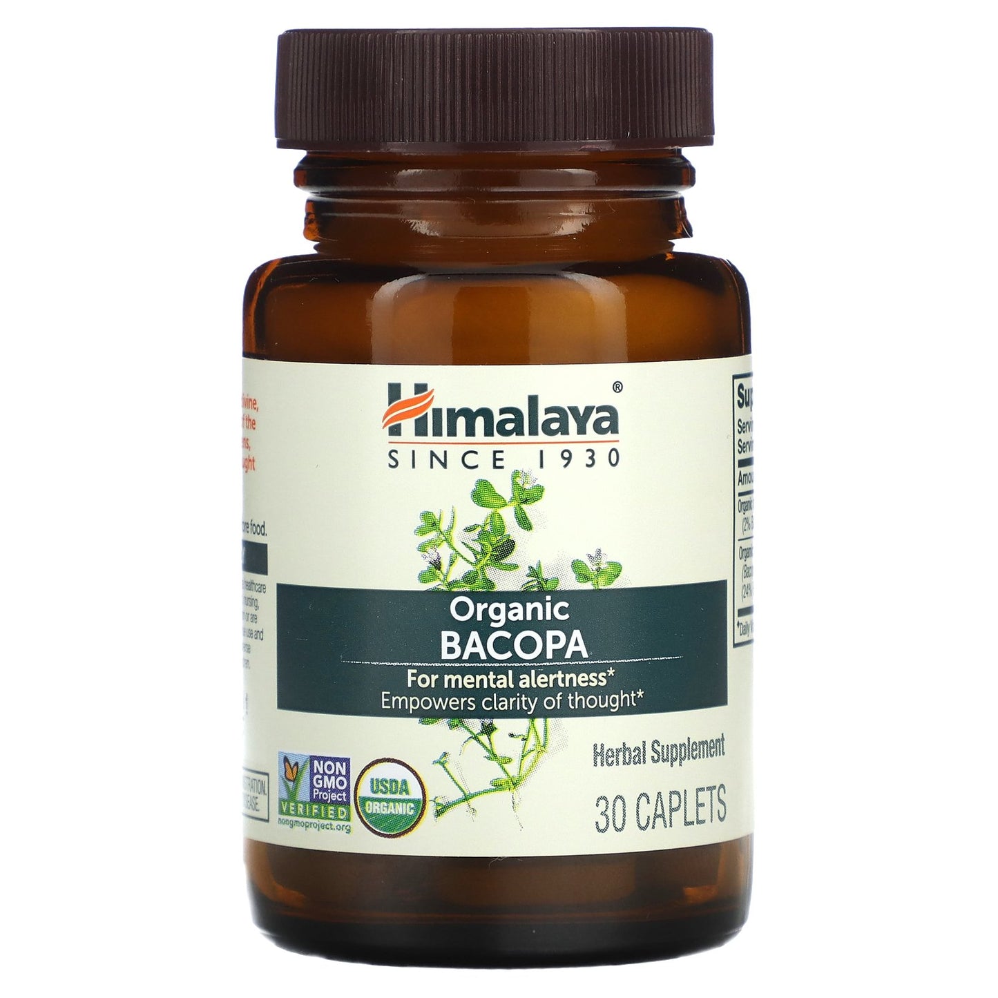 Himalaya, Organic Bacopa, 30 Caplets