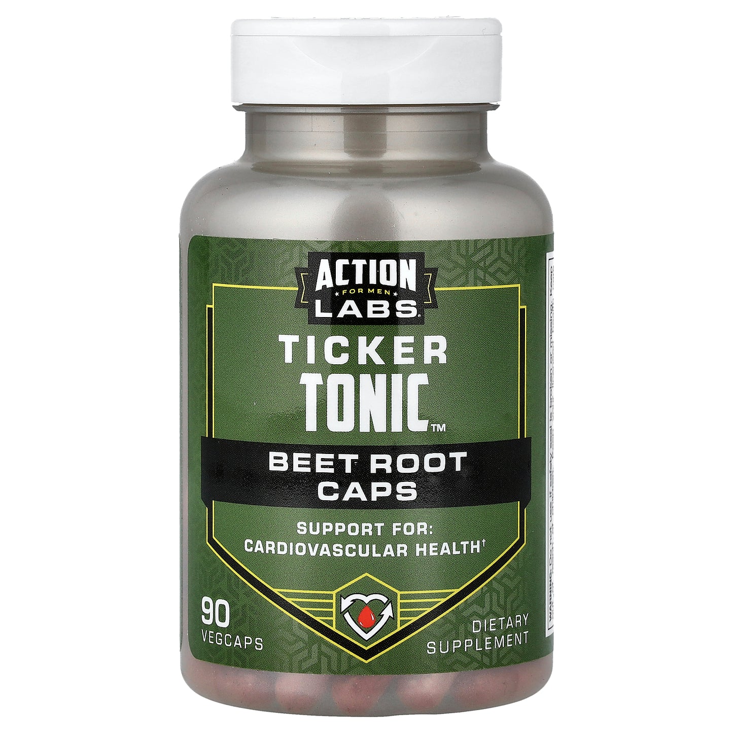 Action Labs, For Men, Ticker Tonic™, Beet Root Caps, 90 VegCaps