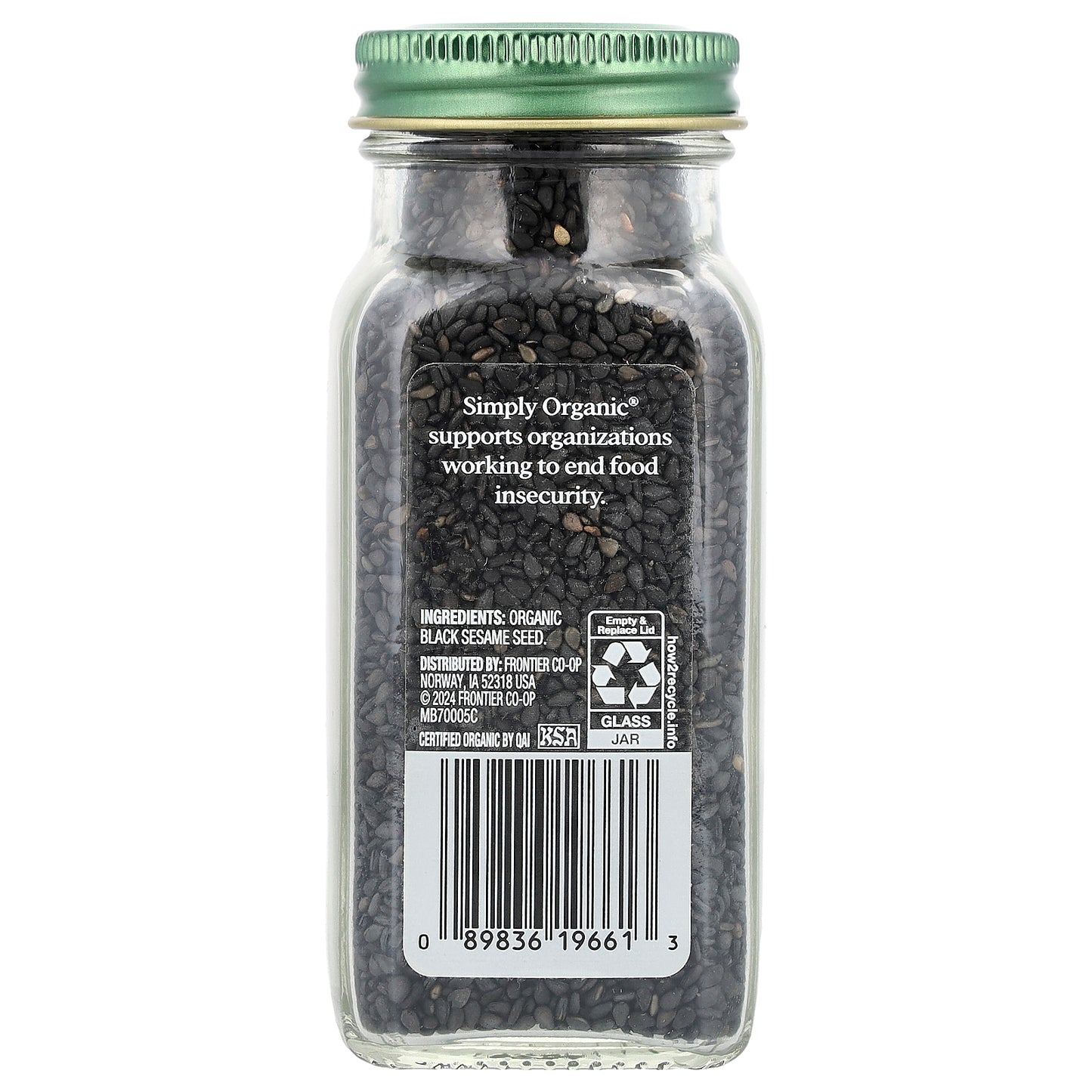 Simply Organic, Black Sesame Seed, 2.82 oz (80 g)