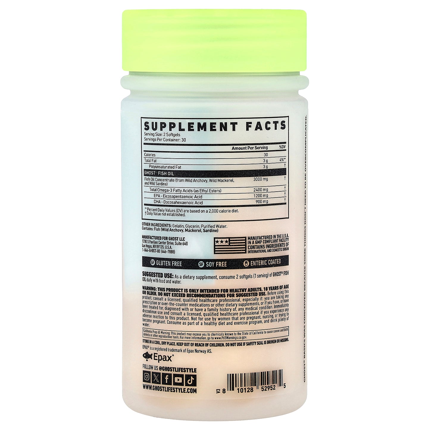 Ghost, Fish Oil, 60 Softgels