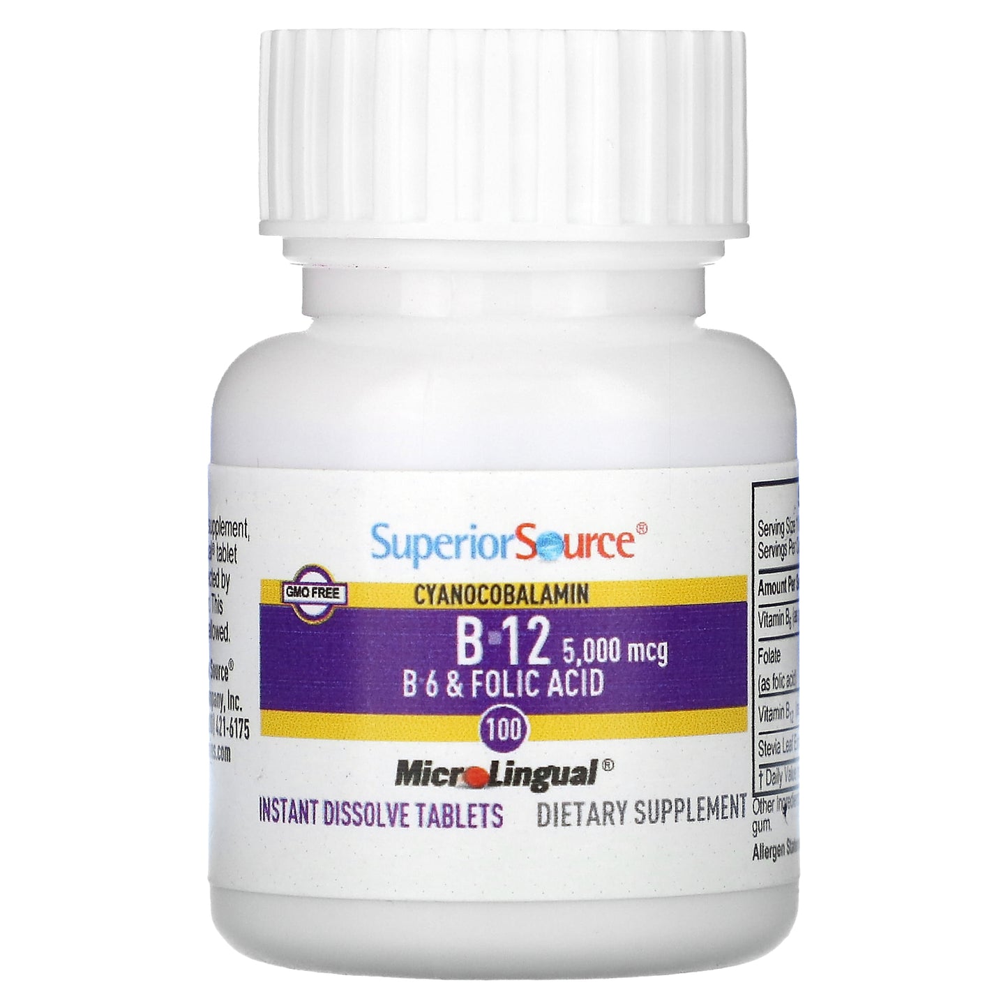 Superior Source, B-12, B-6 & Folic Acid, 100 MicroLingual Instant Dissolve Tablets