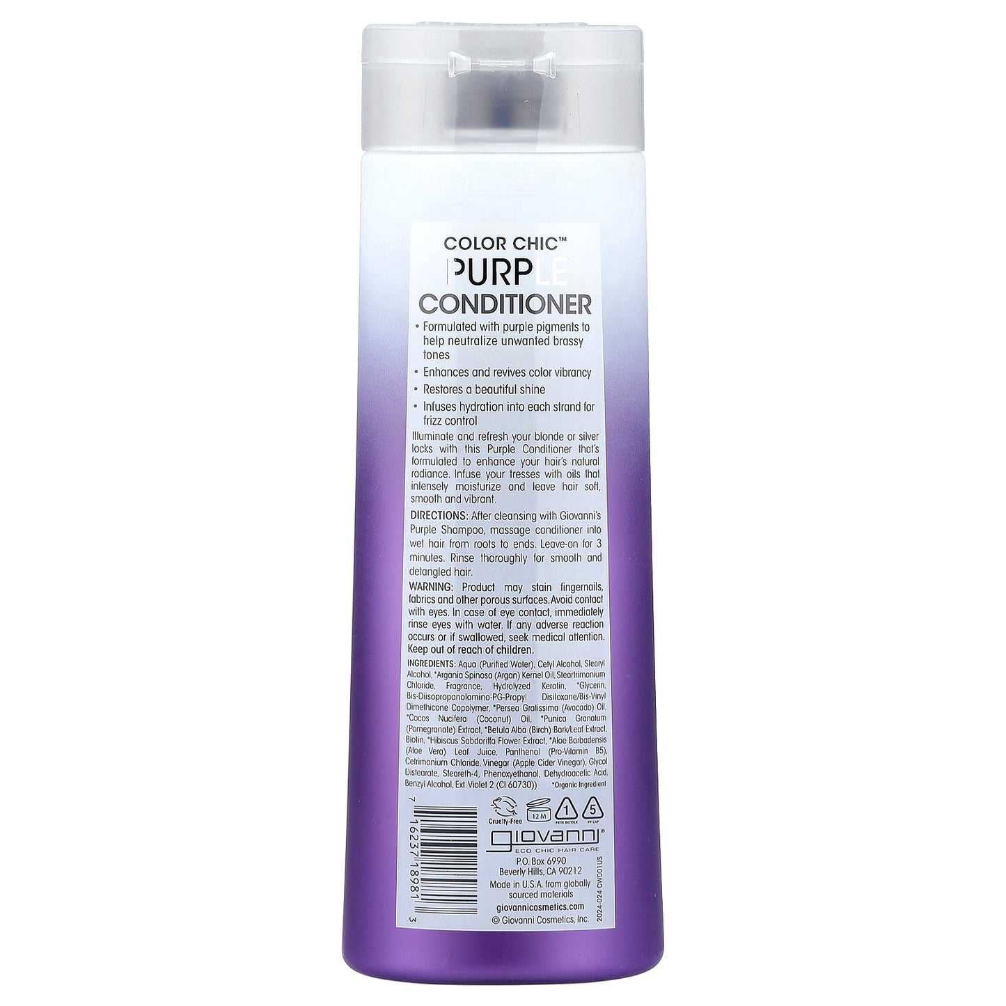 Giovanni, Color Chic™, Purple Conditioner , 13.5 fl oz (399 ml)