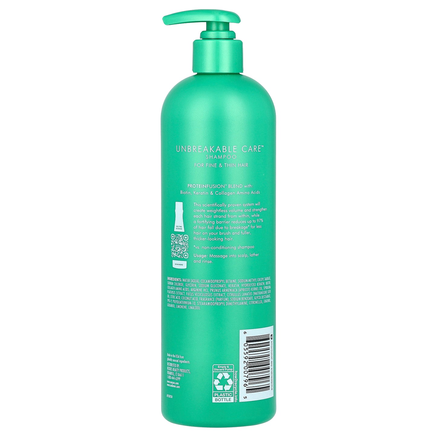 Nexxus, Unbreakable Care™, Anti-Breakage Shampoo, For Fine & Thin Hair, 16.5 fl oz (488 ml)