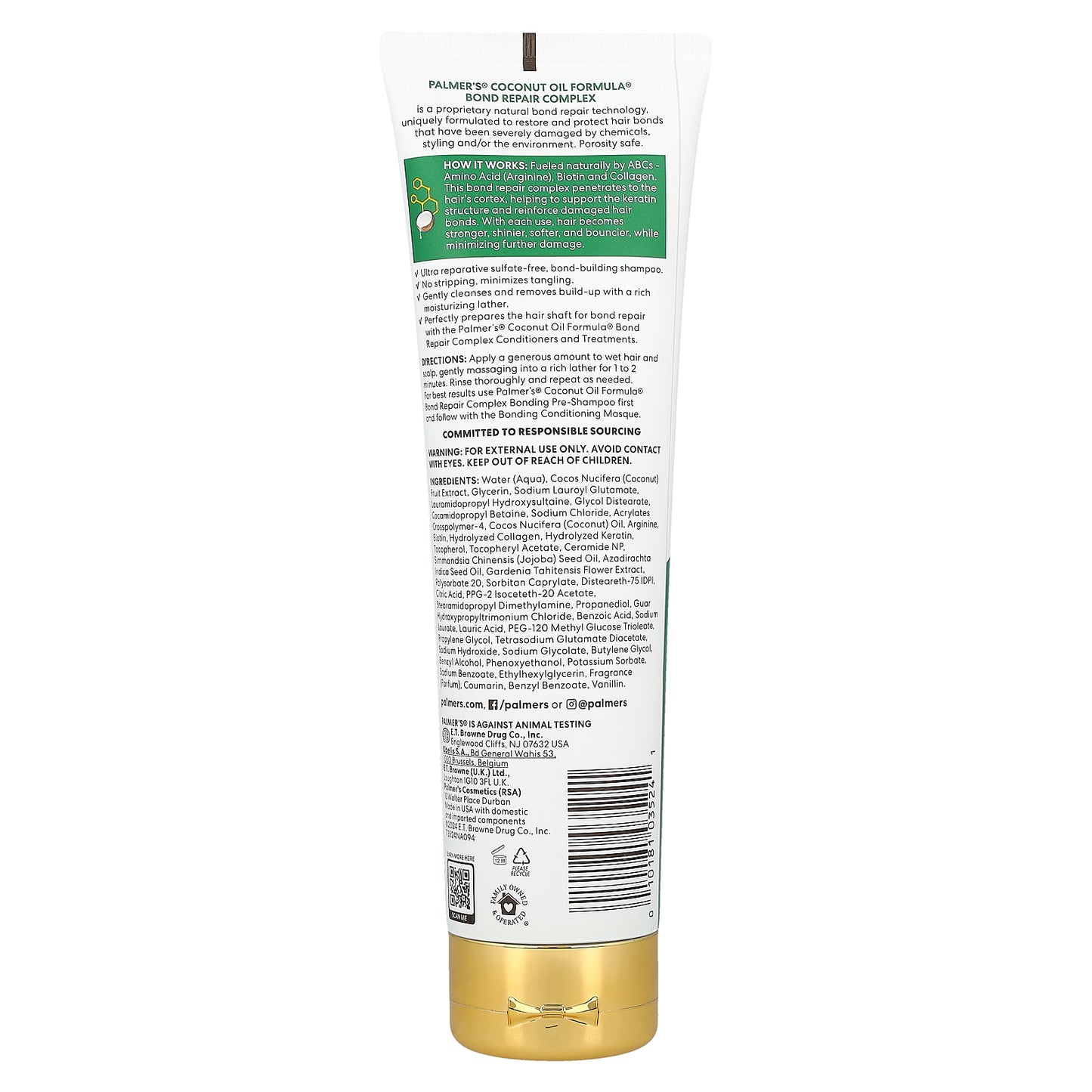 Palmer's, Coconut Oil Formula® With Vitamin E, Bond Repair Complex, Bonding Shampoo, 8.5 oz (250 ml)