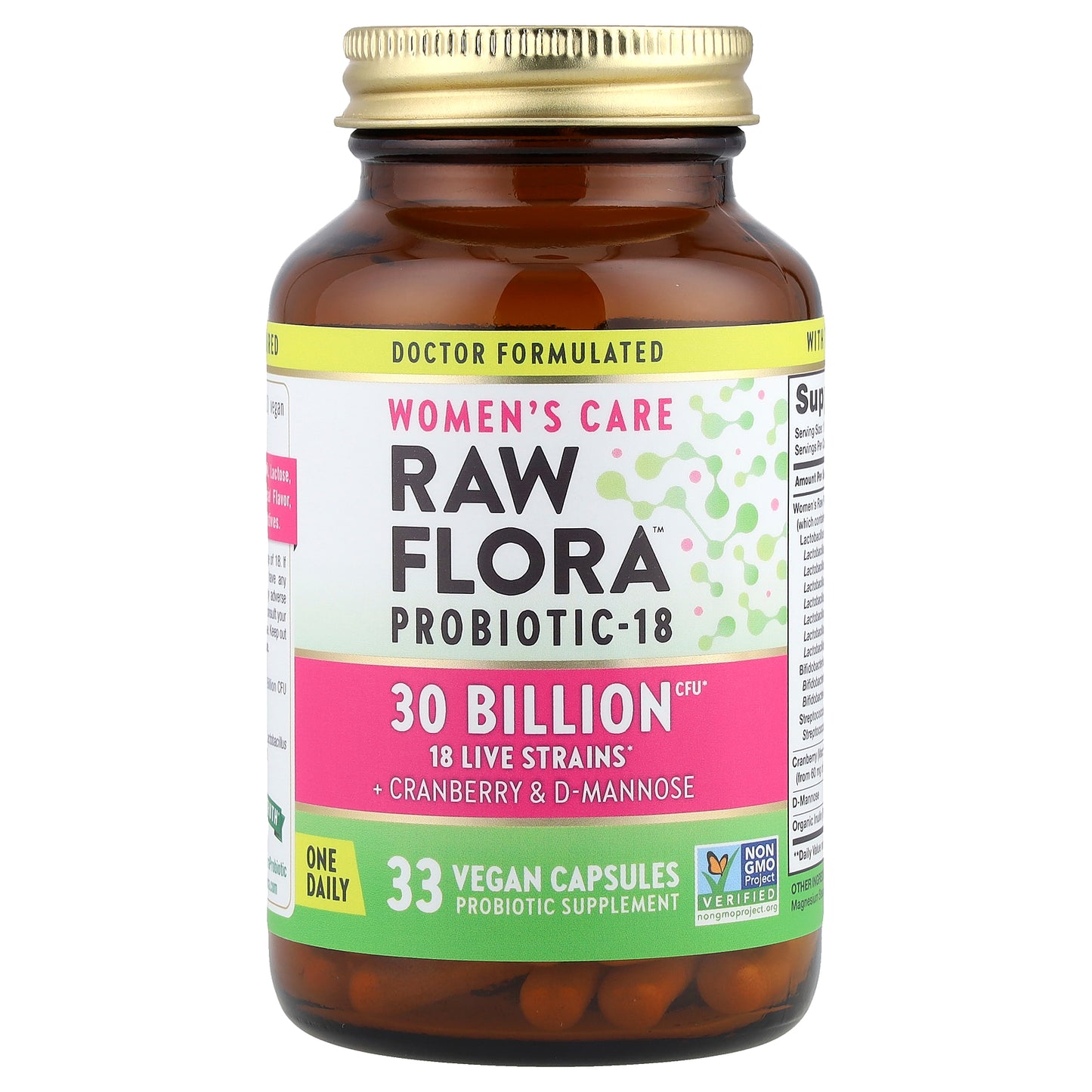 Nature's Truth, Women's Care, Raw Flora™ Probiotic-18, 33 Vegan Capsules