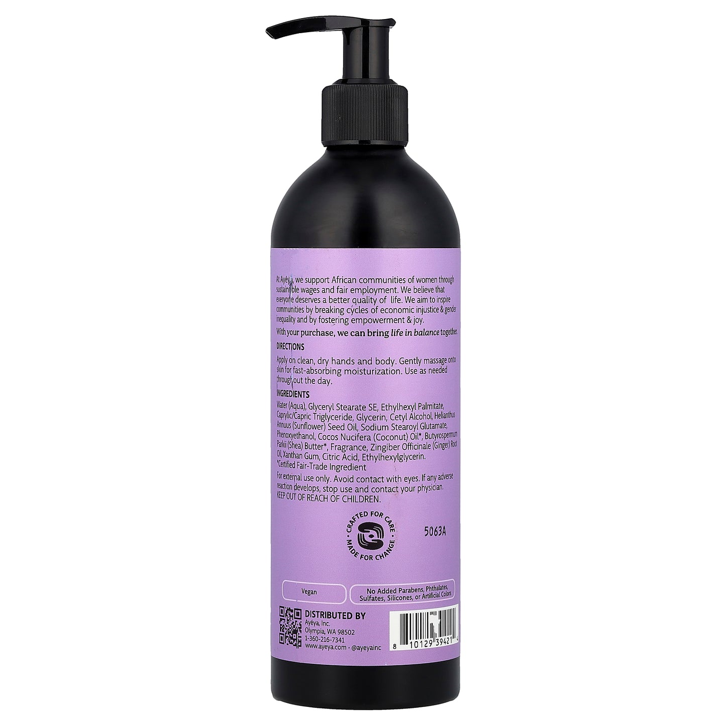 Ayeya, Moisturizing Body Lotion, Lavender, 12 fl oz (354 ml)