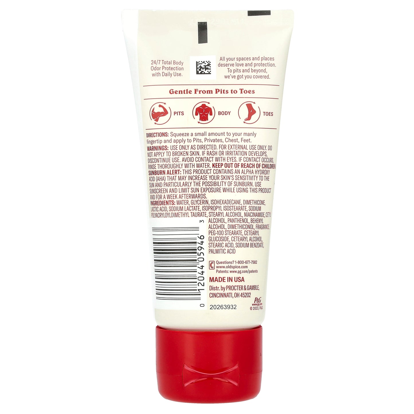 Old Spice, Gentle Man's Total Body, Deodorant Cream, Aluminum Free, Vanilla + Shea , 3 oz (85 g)