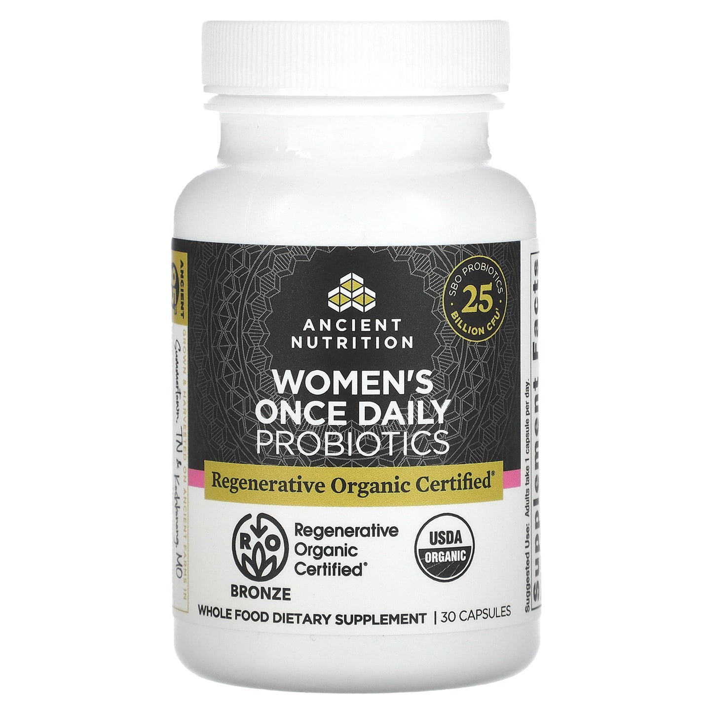 Ancient Nutrition, Women's Once Daily Probiotics, 25 Billion CFU, 30 Capsules