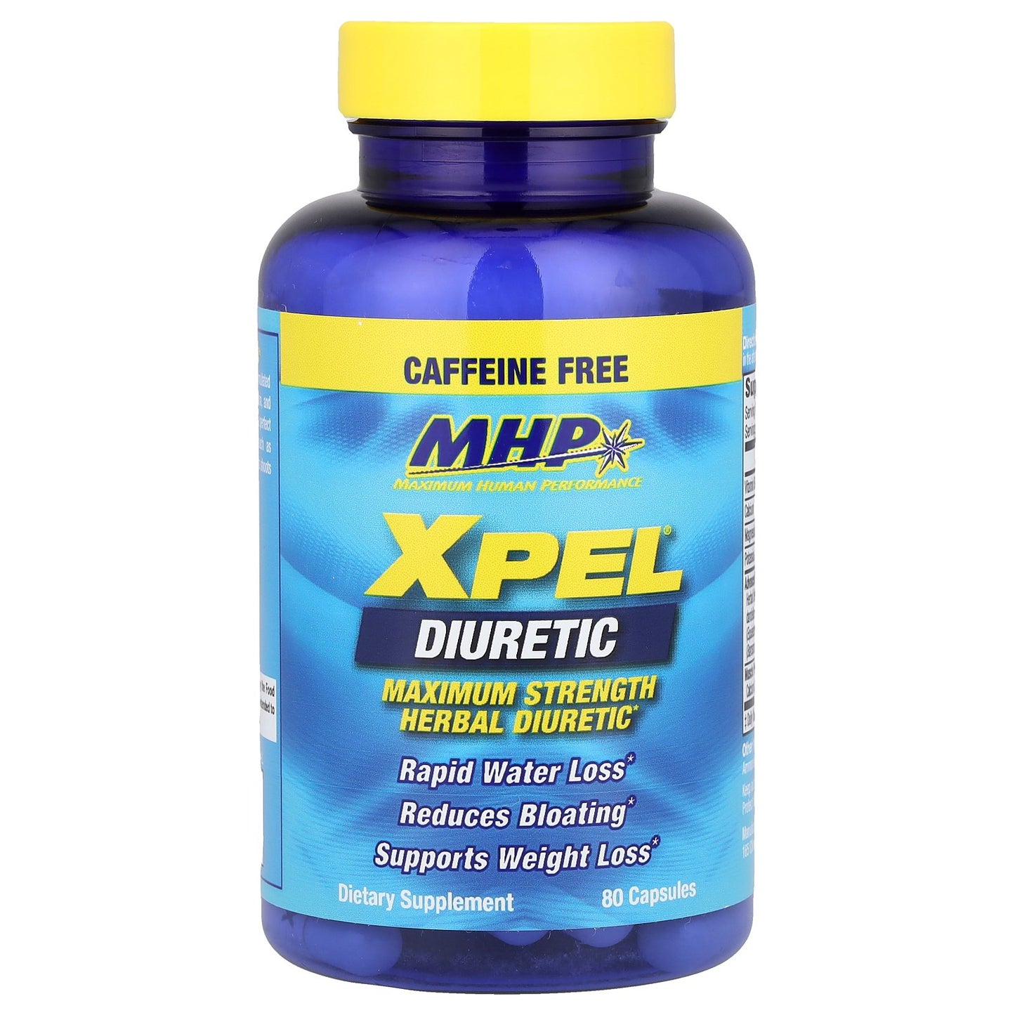MHP, XPEL® Diuretic, Maximum Strength, Caffeine Free , 80 Capsules
