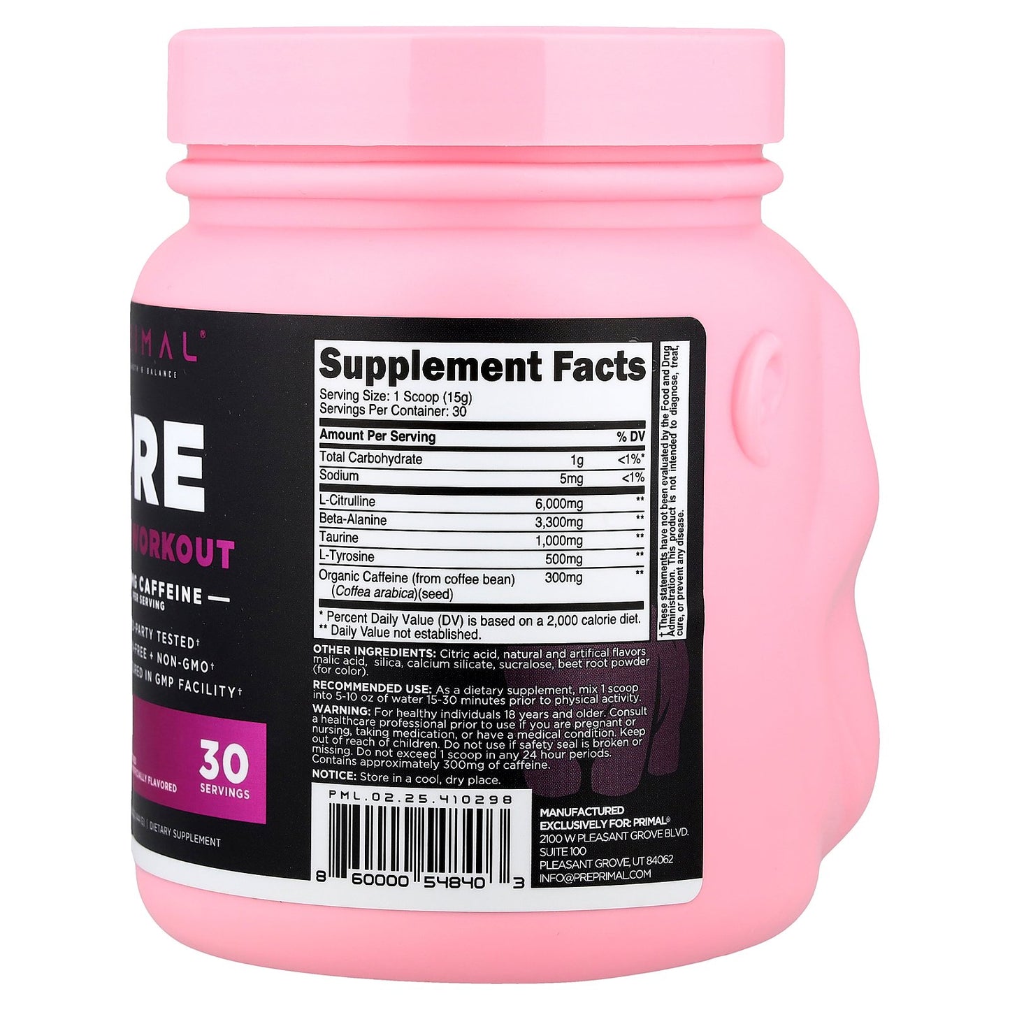 PrePrimal, Pre-Workout, Jungle Juice, 15.86 oz (444 g)