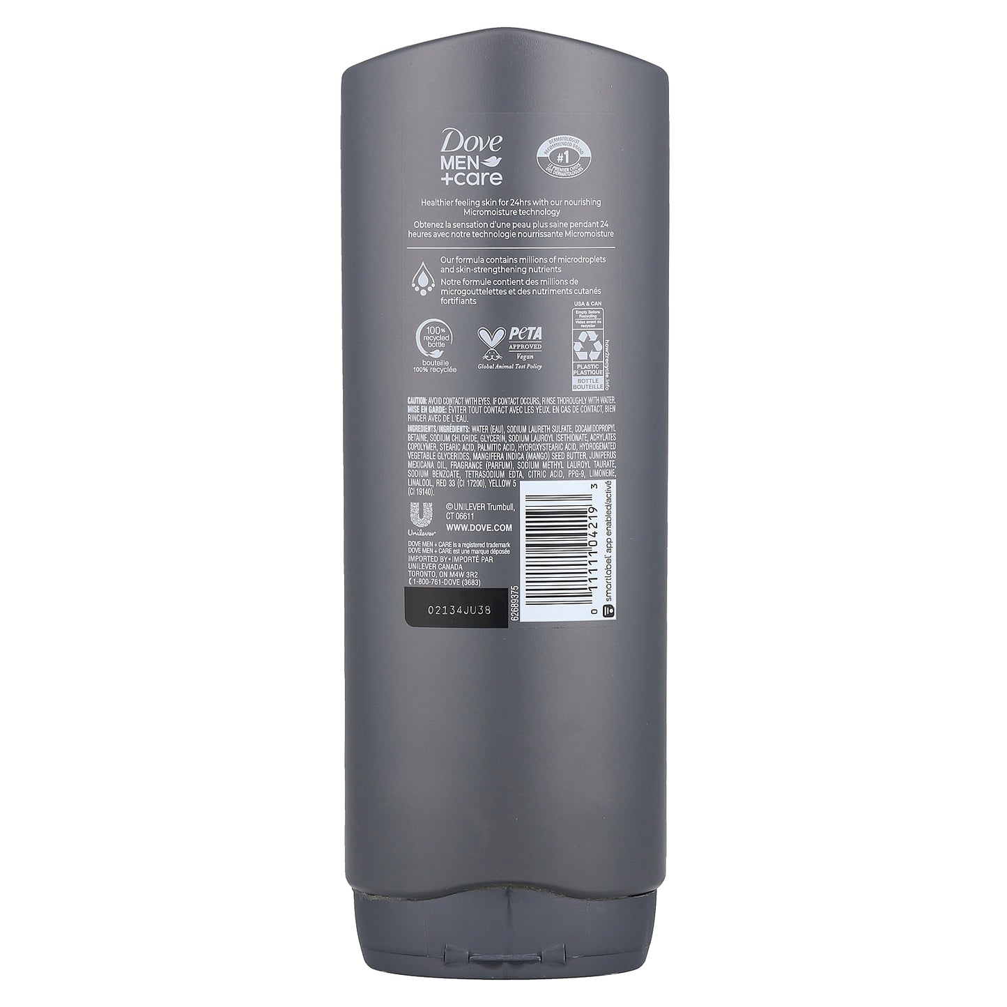 Dove, Men + Care, Body + Face Wash, Mango + Cedarwood, 18 fl oz (532 ml)