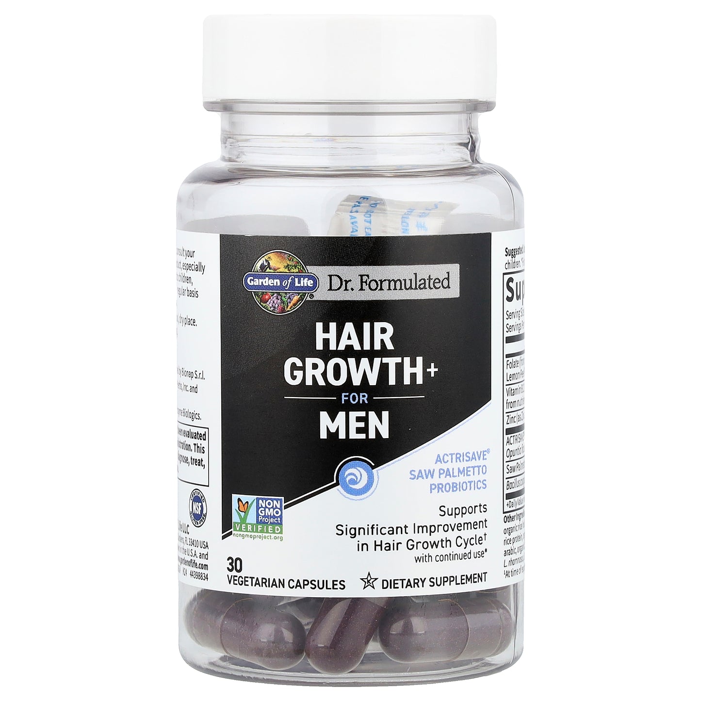 Garden of Life, Hair Growth+ for Men, 30 Vegetarian Capsules
