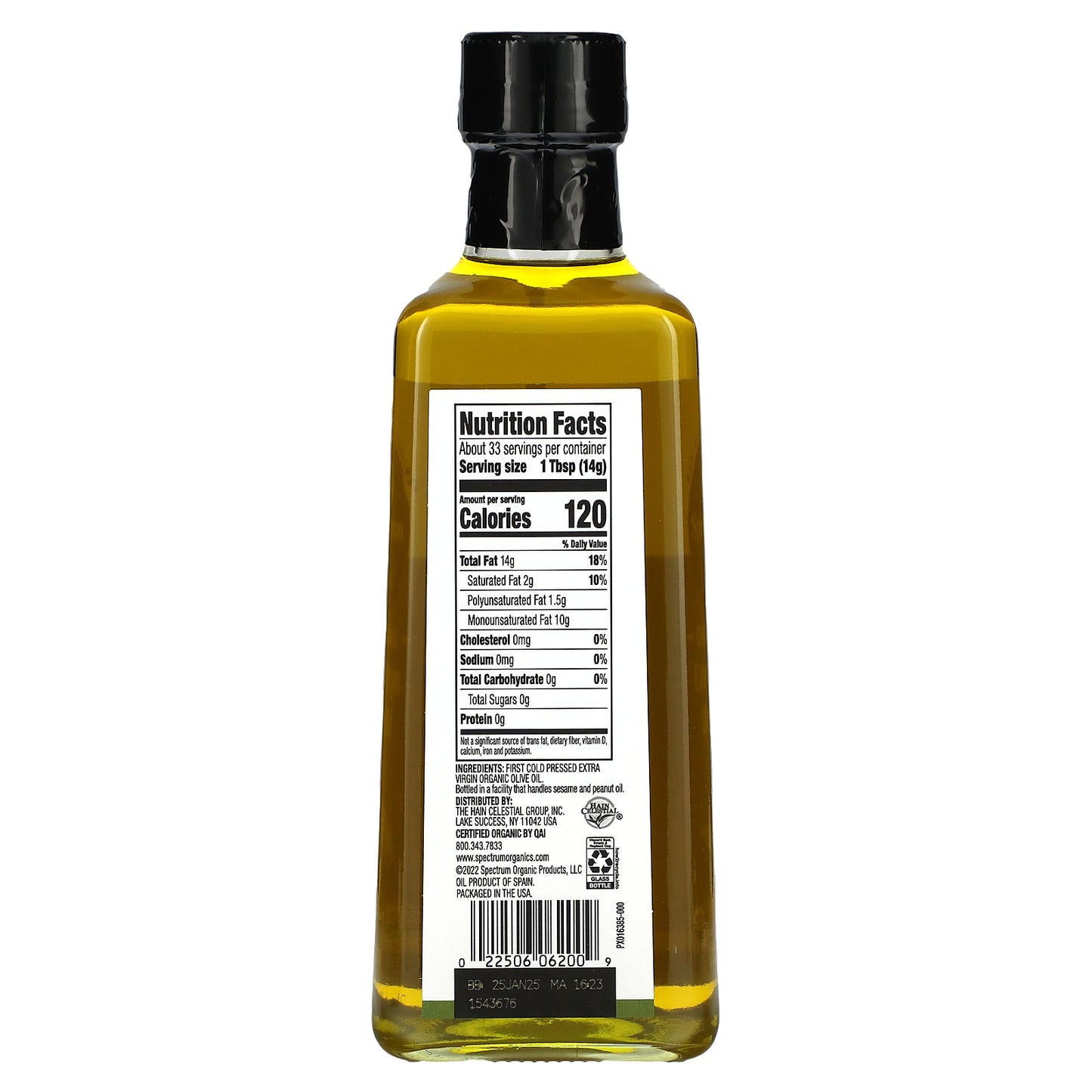 Spectrum Culinary, Organic Extra Virgin Olive Oil, First Cold Pressed, 16 fl oz (473 ml)