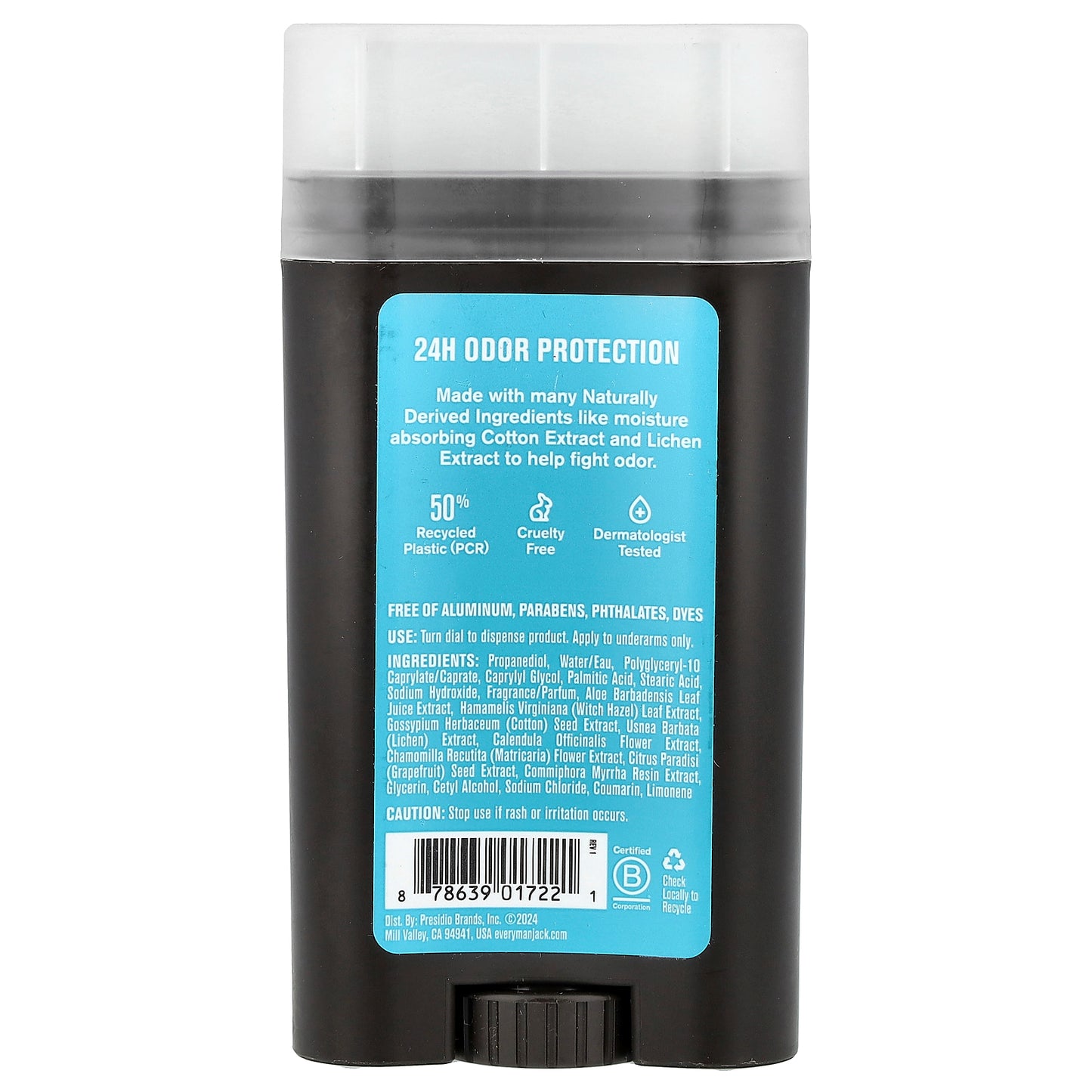 Every Man Jack, Deodorant, Aluminum Free, Coconut + Vanilla, 3 oz (85 g)