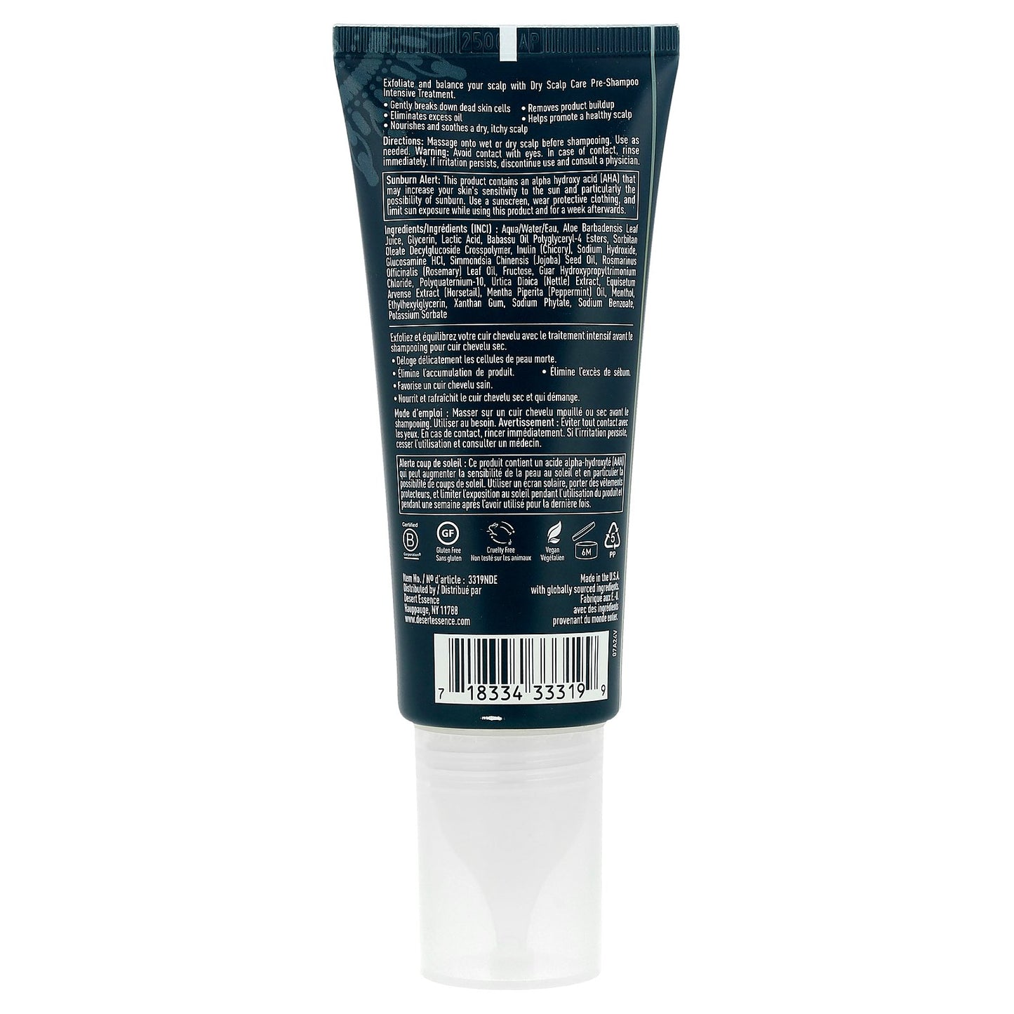 Desert Essence, Dry Scalp Care, Pre-Shampoo Intensive Treatment, 3.4 fl oz (100 ml)