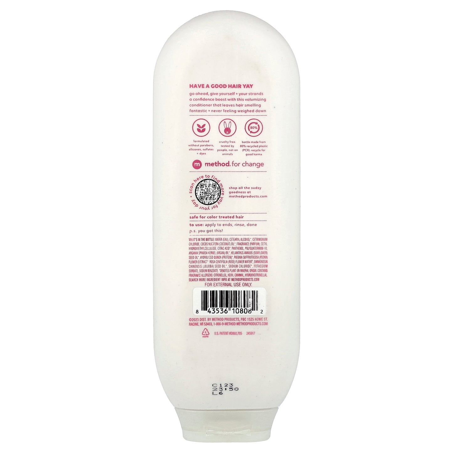 Method, Volumizing Conditioner, Pure Peace, 13.5 fl oz (399 ml)