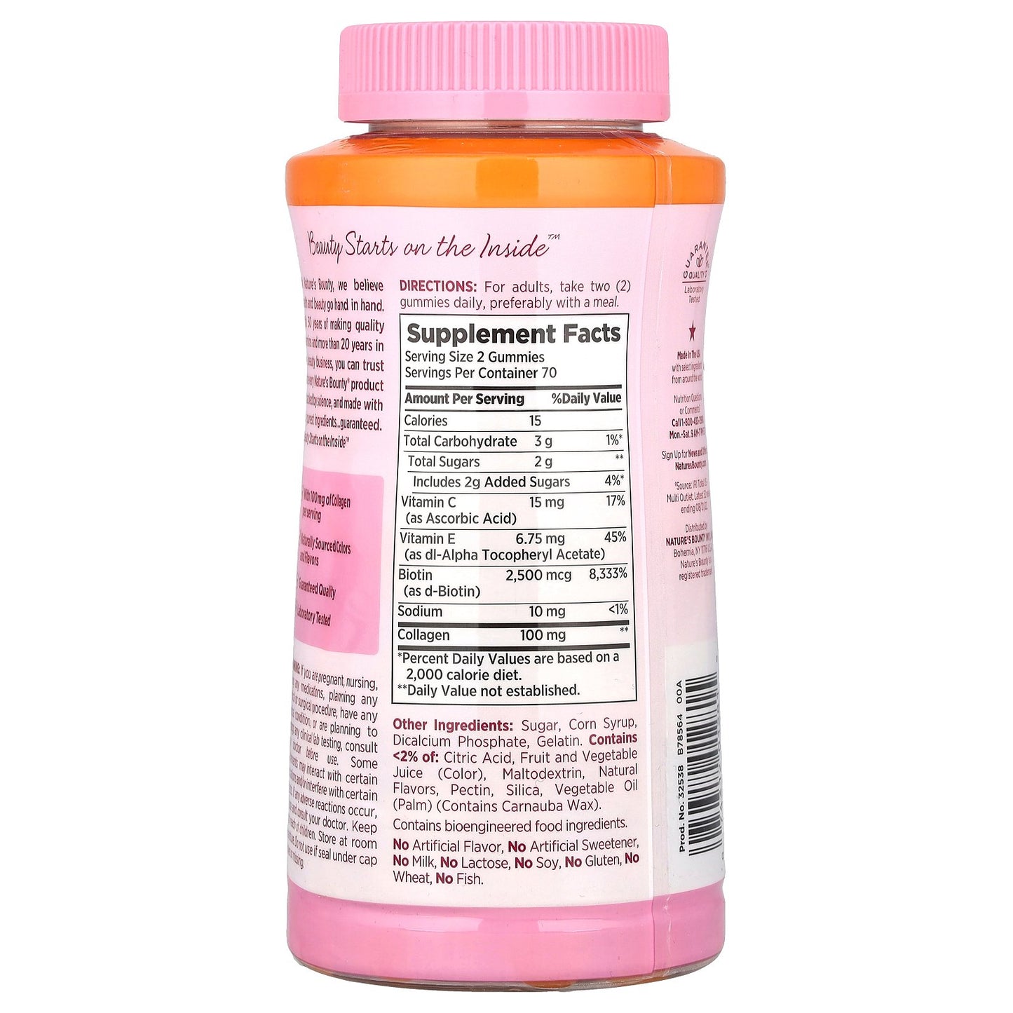 Nature's Bounty, Optimal Solutions®, Hair, Skin & Nails Gummies, Tropical Citrus, 140 Gummies