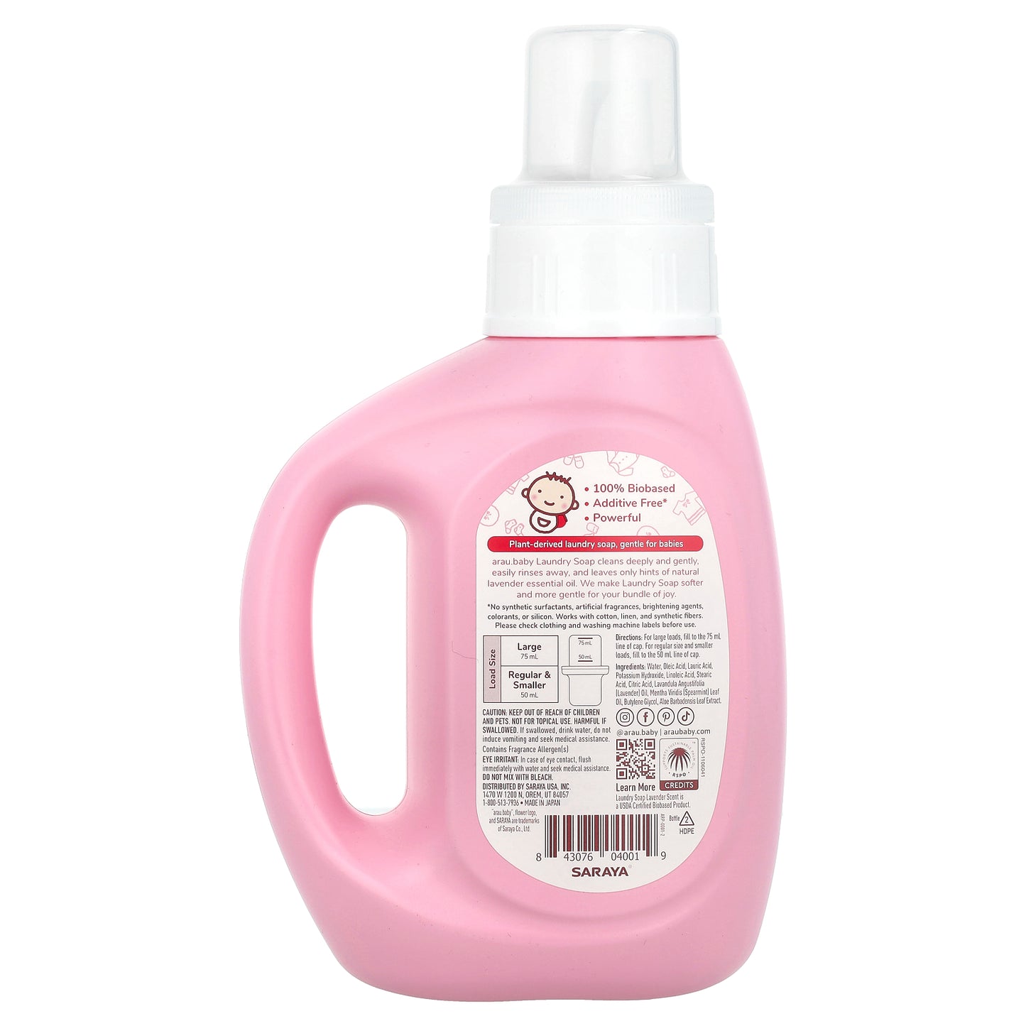 arau.baby, Laundry Soap, Lavender, 27 fl oz (800 ml)