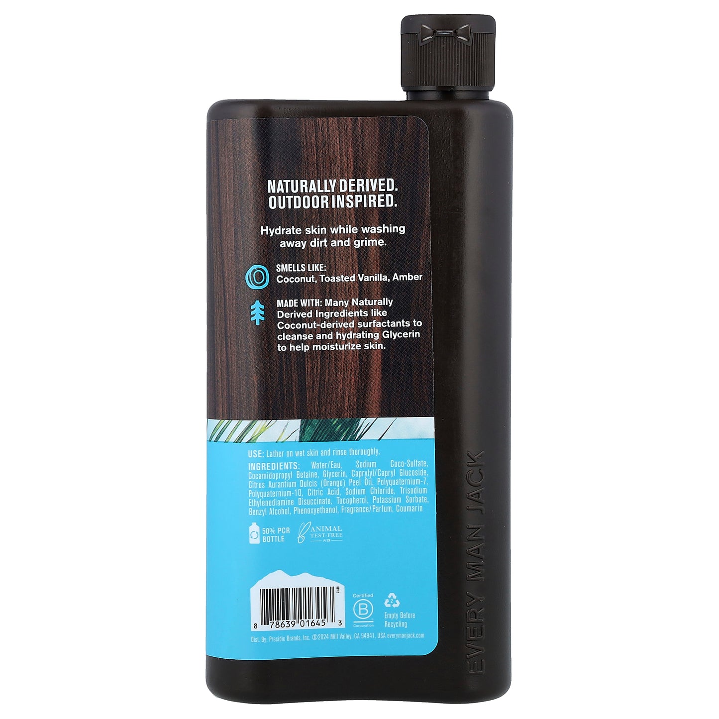 Every Man Jack, Hydrating Body Wash, Coconut + Vanilla, 16.9 fl oz (500 ml)