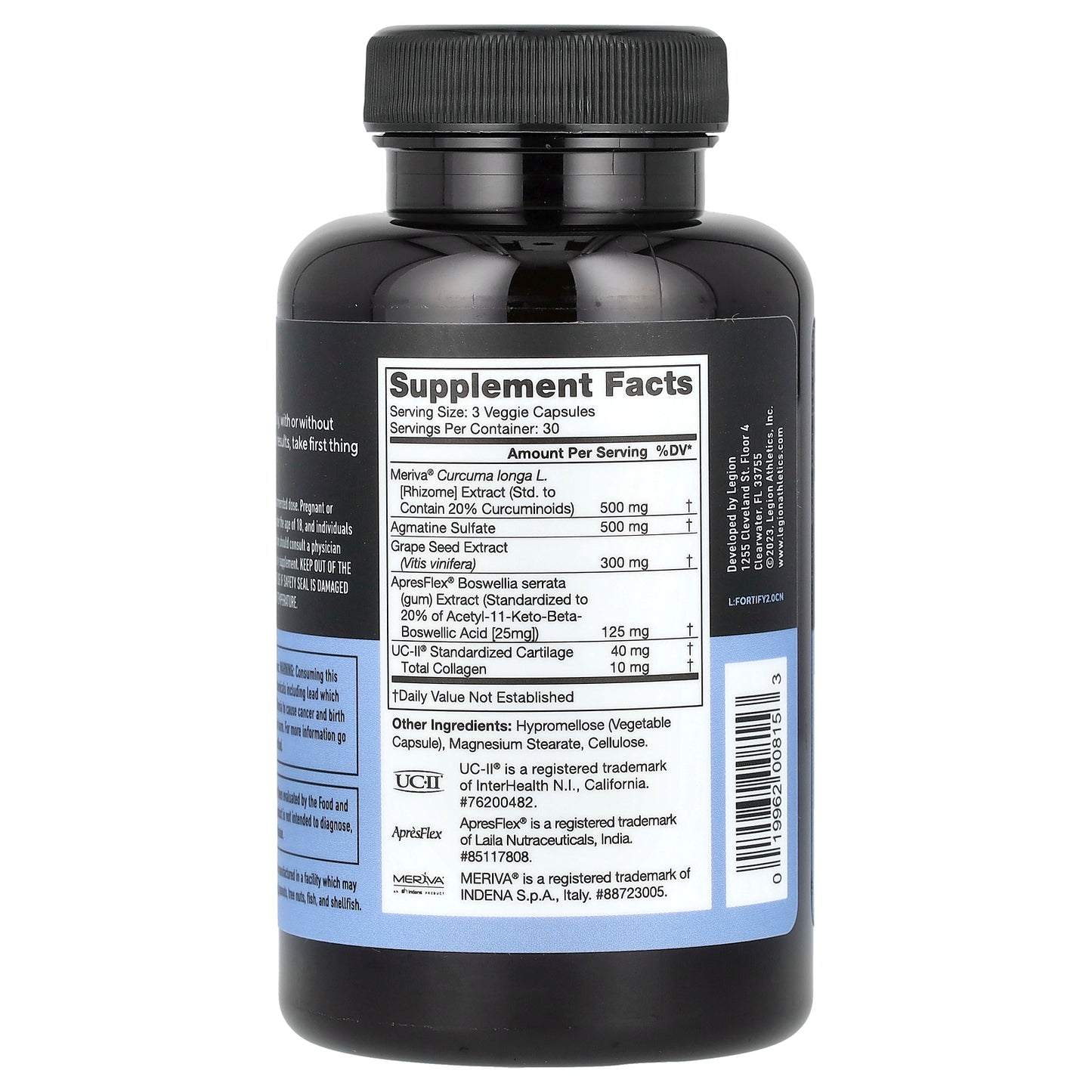 Legion Athletics, Fortify, Joint Support, 90 Vegetarian Capsules