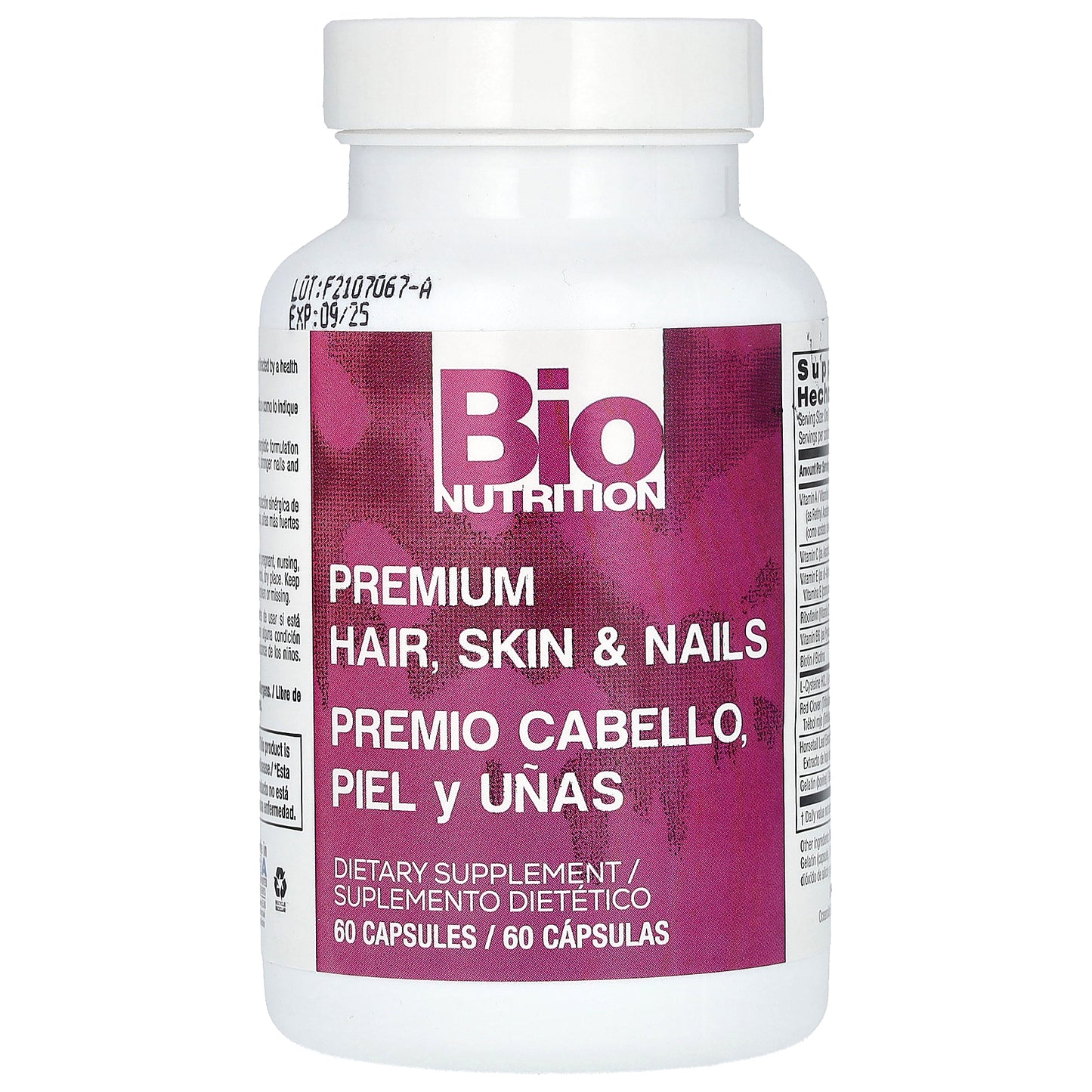 Bio Nutrition, Premium Hair, Skin & Nails, 60 Capsules